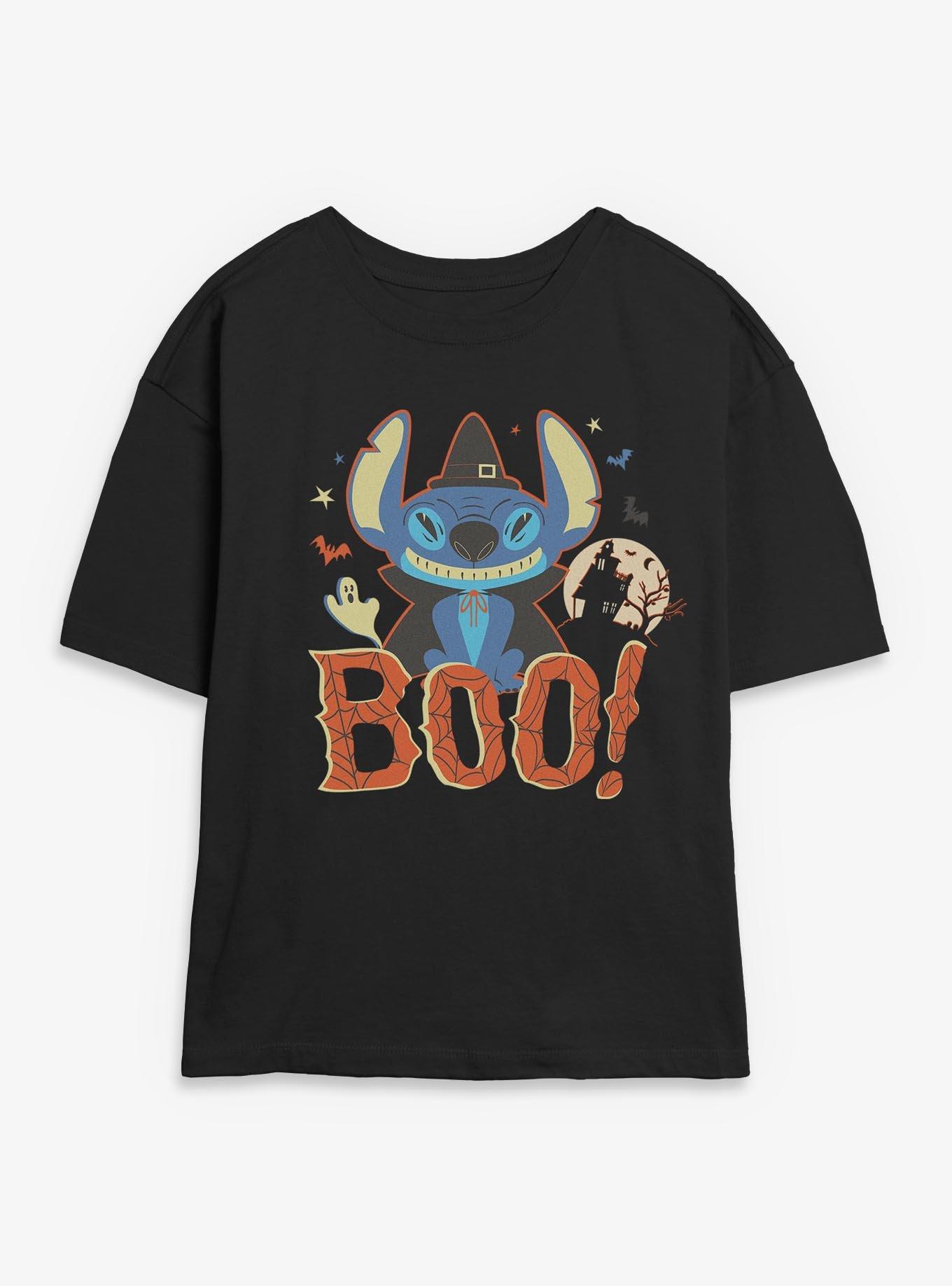 Disney Lilo & Stitch Boo Stitch Womens Skimmer T-Shirt, BLACK, hi-res