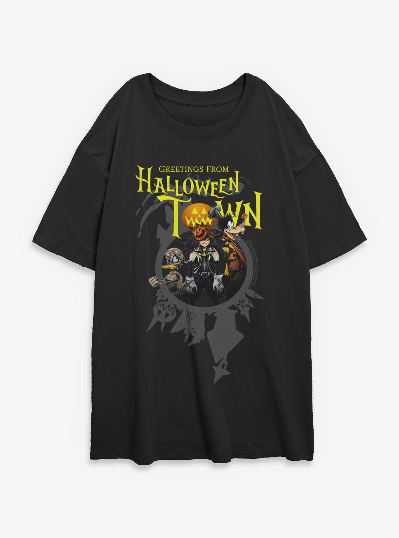 Disney Kingdom Hearts Greetings From Halloween Town Womens Oversized T-Shirt, , hi-res