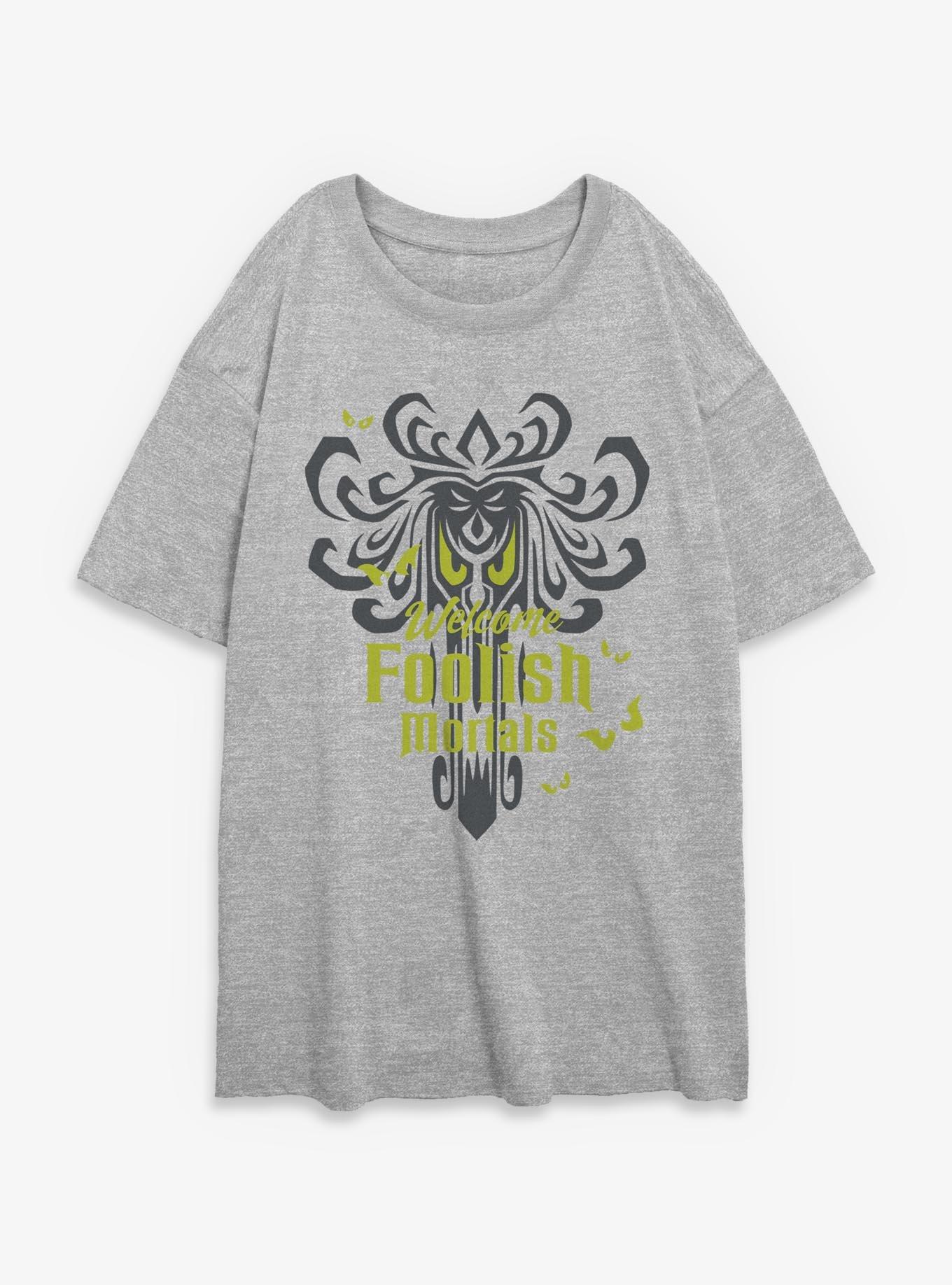 Disney Haunted Mansion Welcome Foolish Mortals Womens Oversized T-Shirt, , hi-res