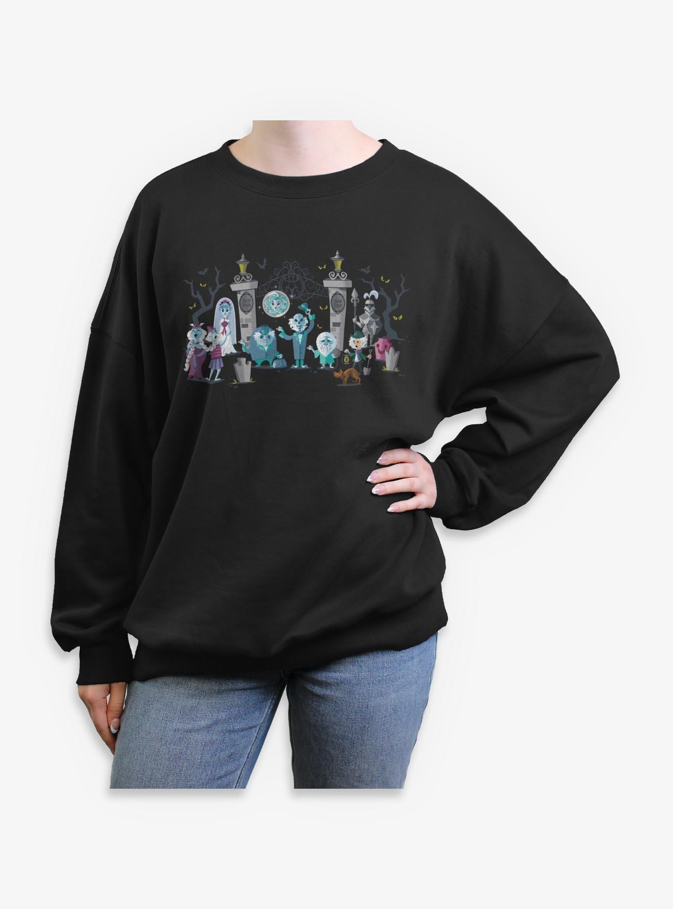 Disney Haunted Mansion Entrance Mansion Characters Womens Oversized Sweatshirt, , hi-res