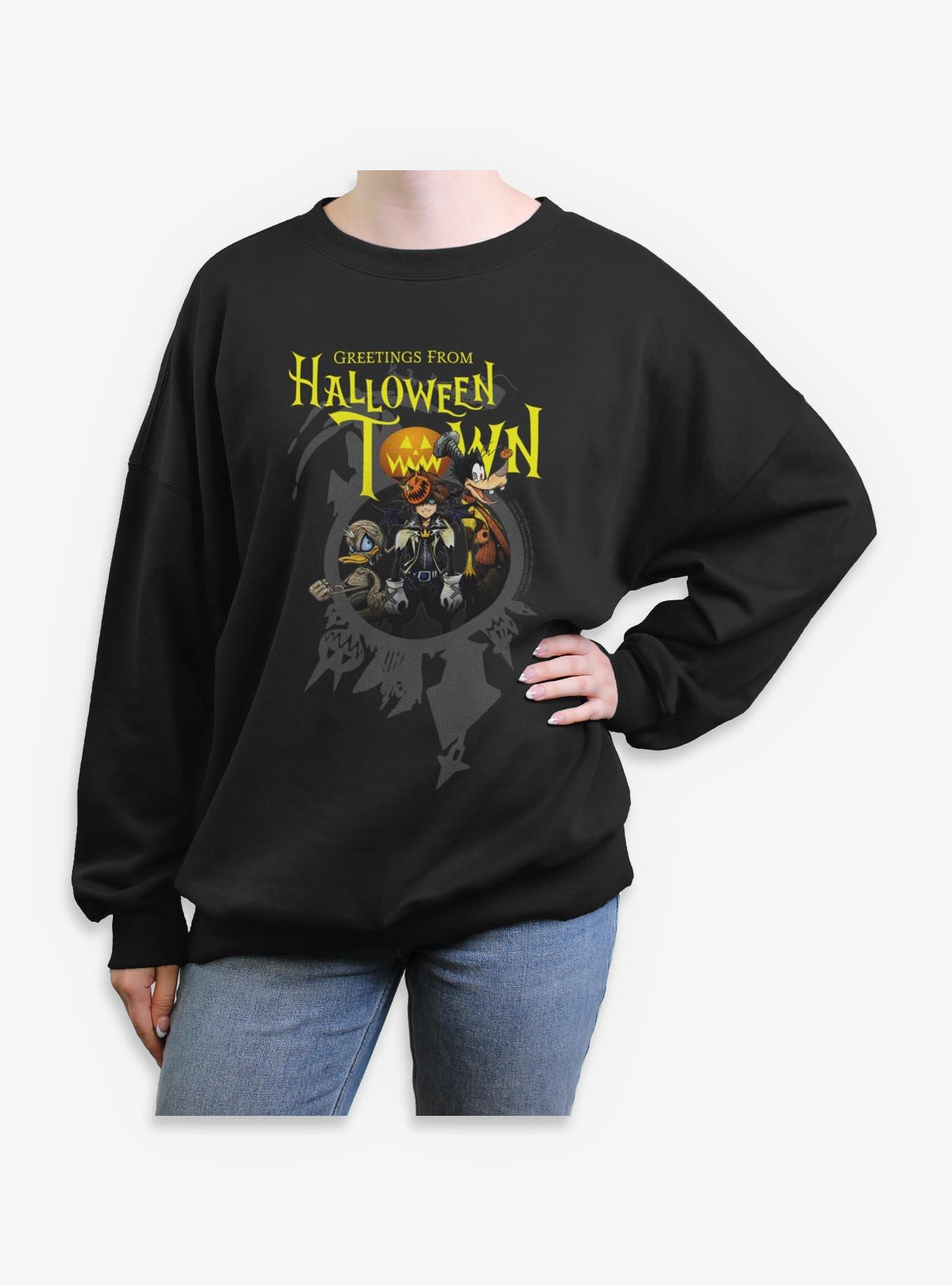 Disney Kingdom Hearts Greetings From Halloween Town Womens Oversized Sweatshirt, , hi-res