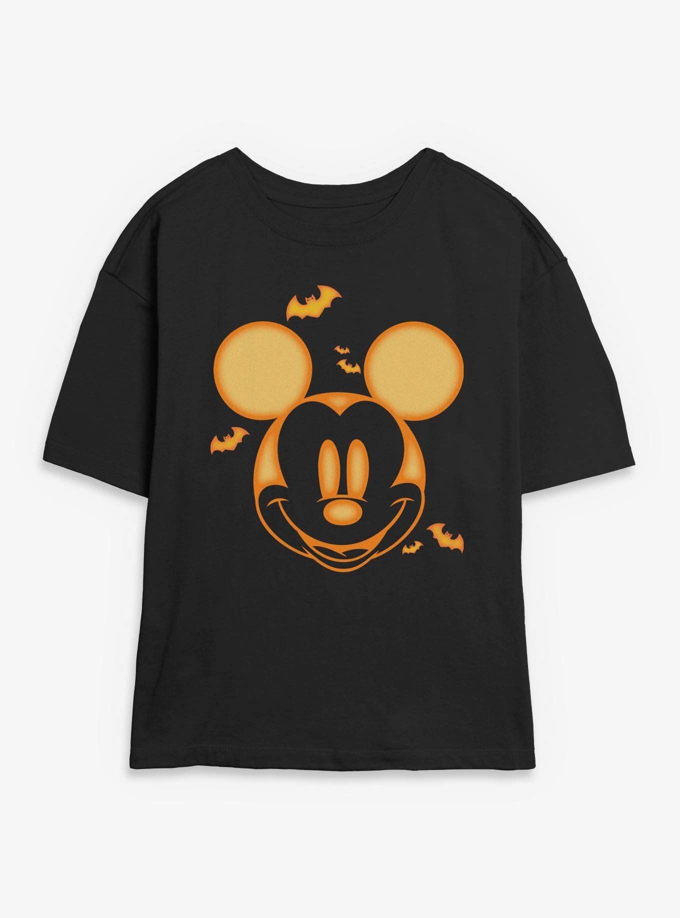 Disney Mickey Mouse Mickey Pumpkin Face Womens Skimmer T-Shirt, , hi-res