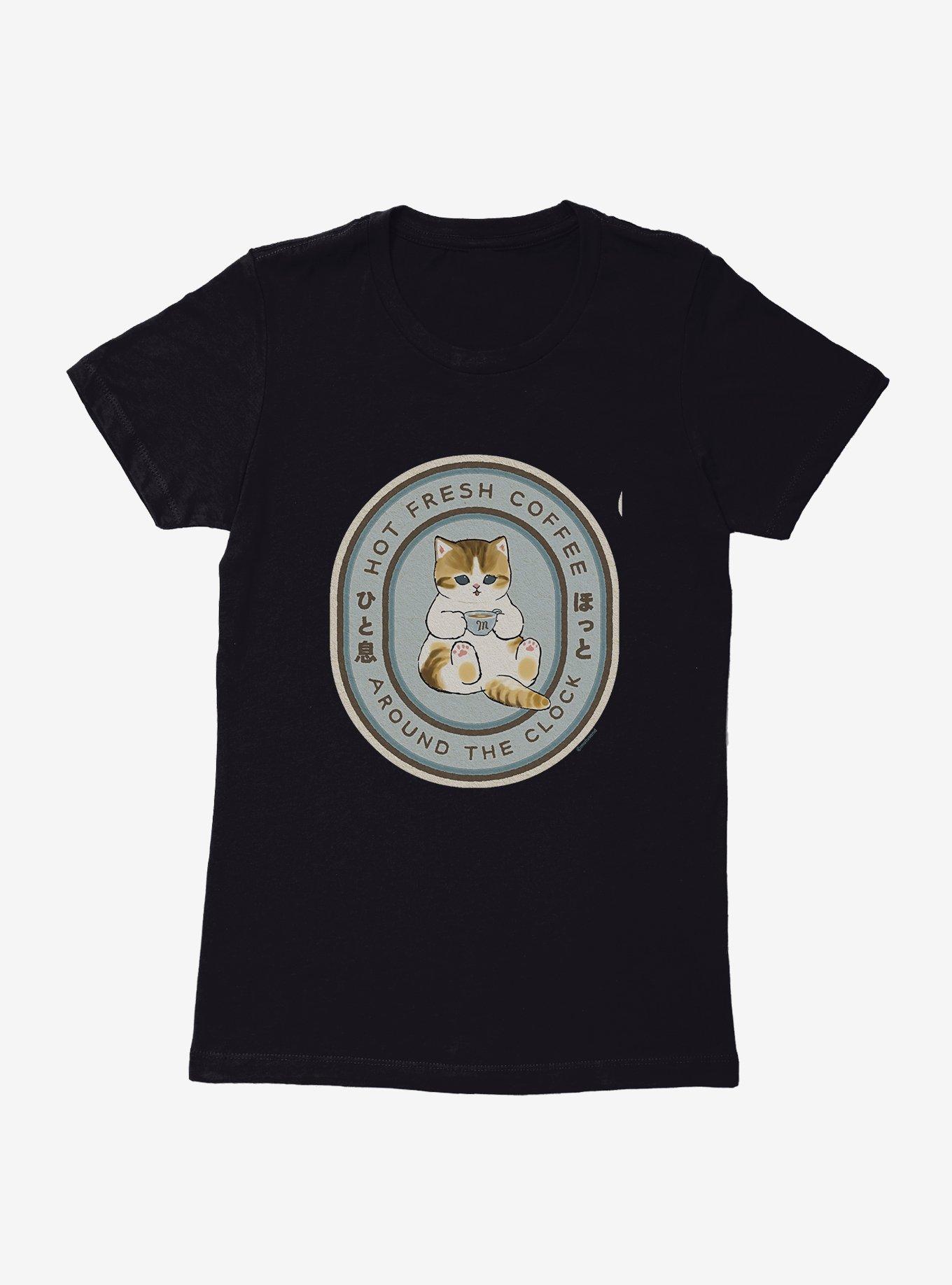 Mofusand Hot Fresh Coffee Around The Clock Womens T-Shirt, , hi-res