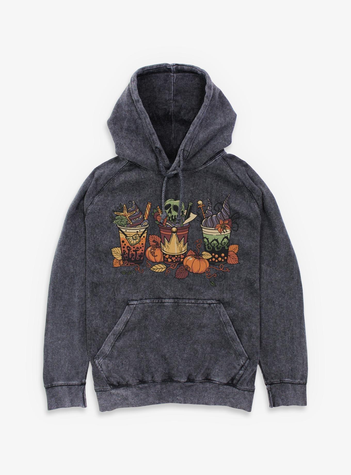 Disney Villains Villain Fall Drinks Mineral Wash Hoodie, , hi-res