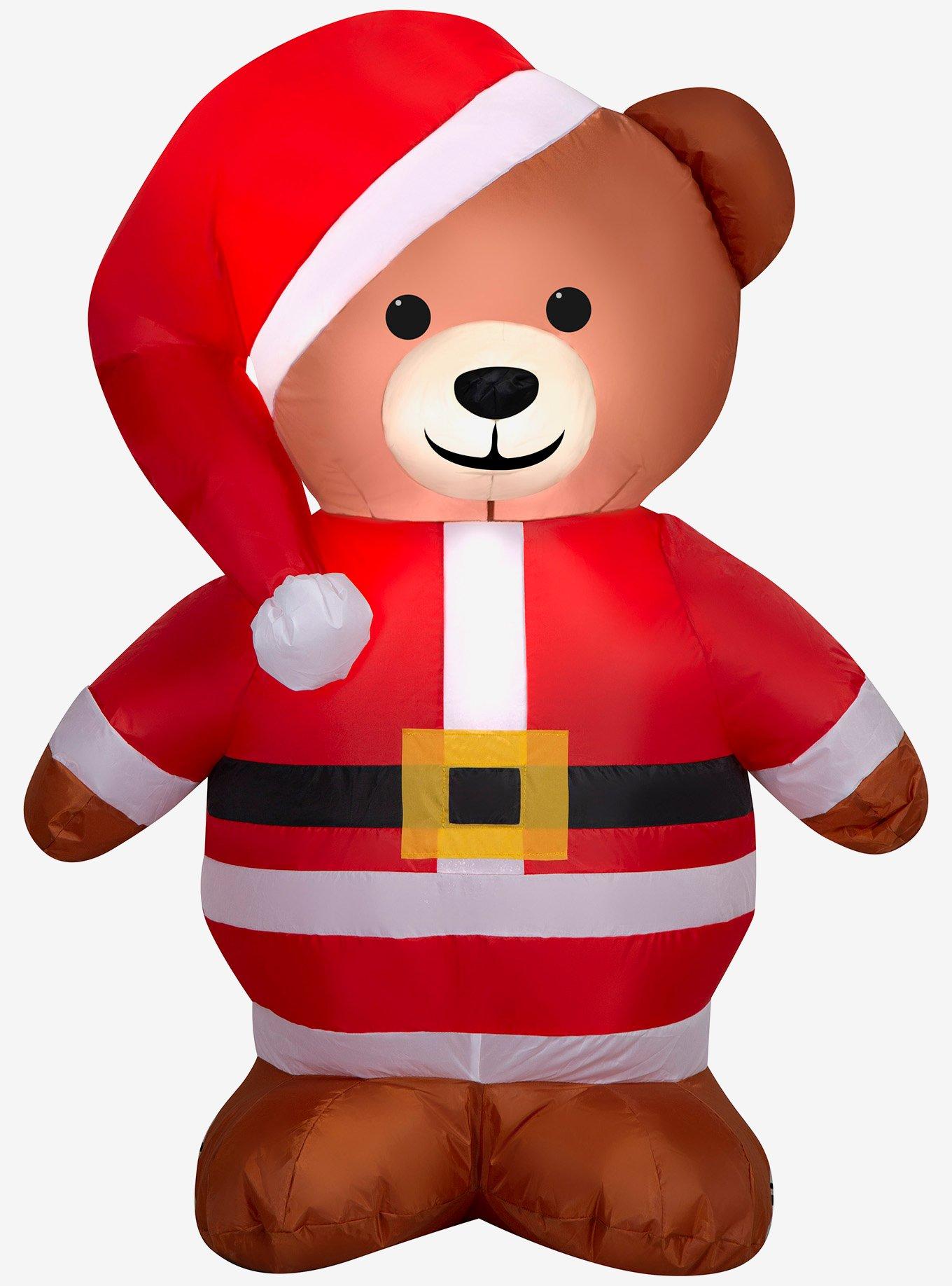 Brown Bear in Santa Suit Airblown Inflatable, , hi-res