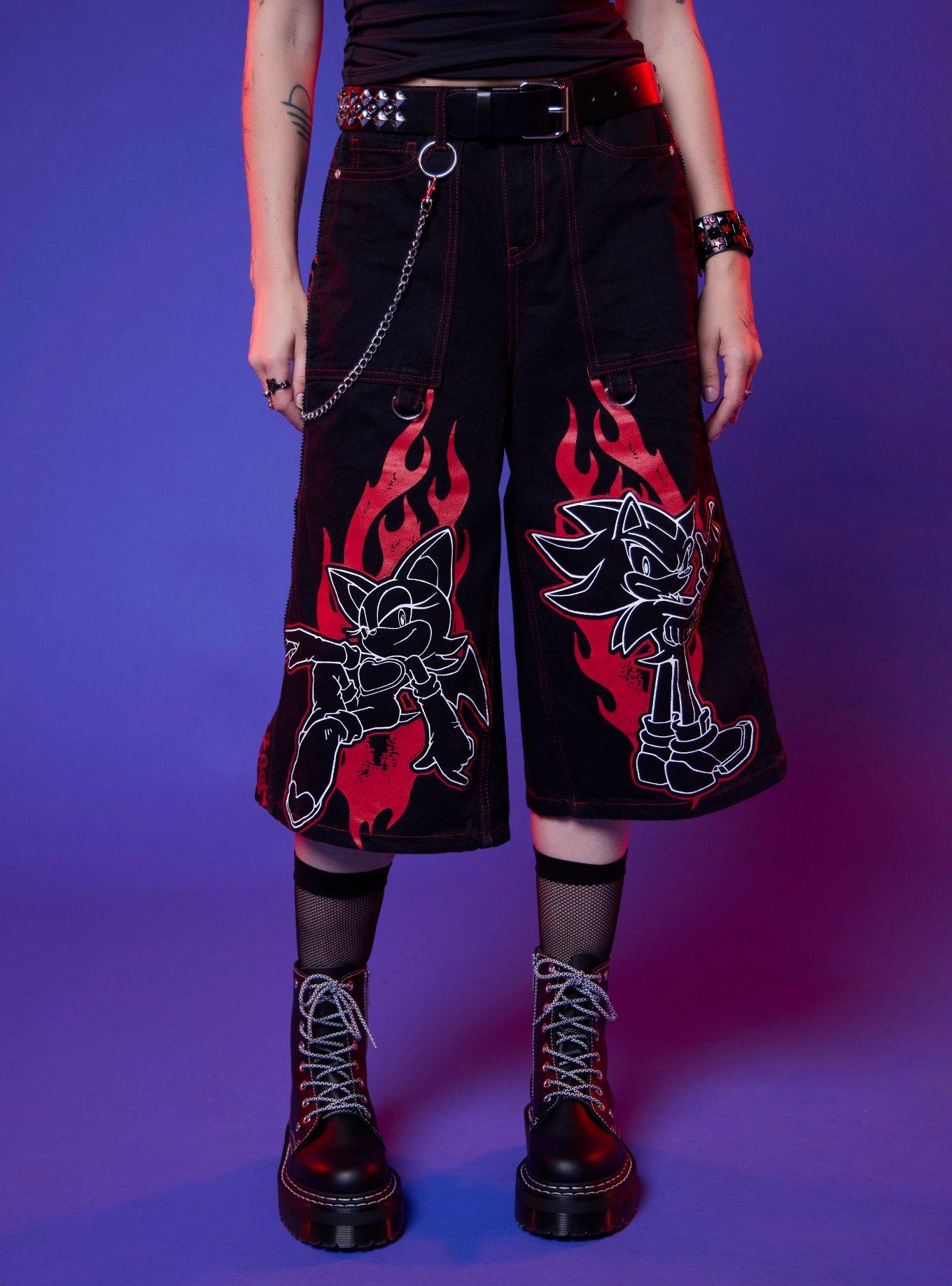 Sonic The Hedgehog Shadow & Rouge Jorts With Side Chain, , hi-res