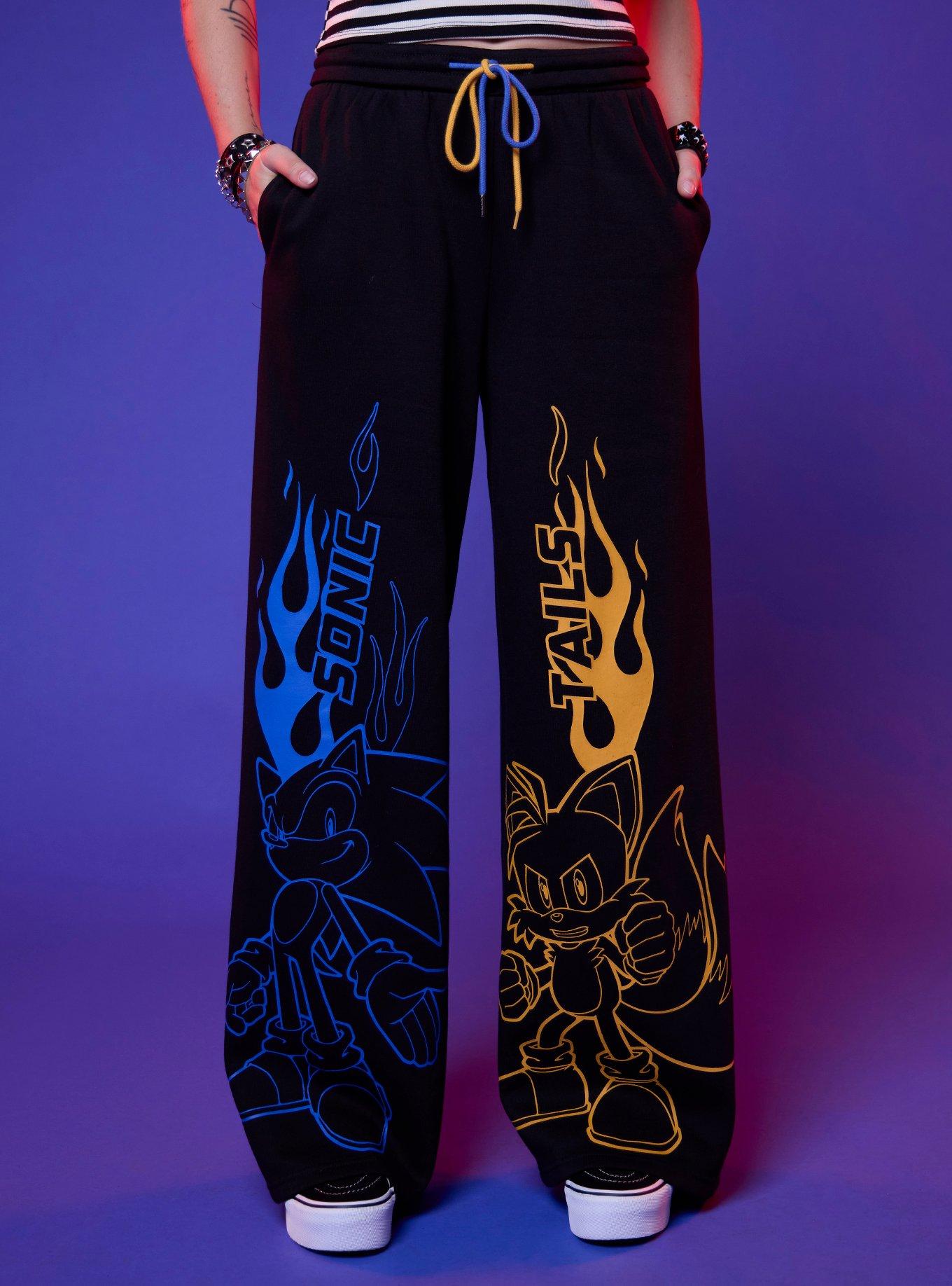 Sonic The Hedgehog Tails & Sonic Wide Leg Sweatpants, , hi-res
