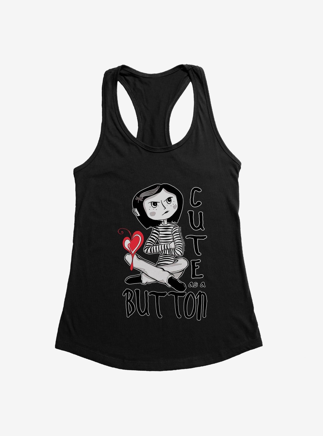 Coraline Cute As A Button Womens Tank Top, , hi-res