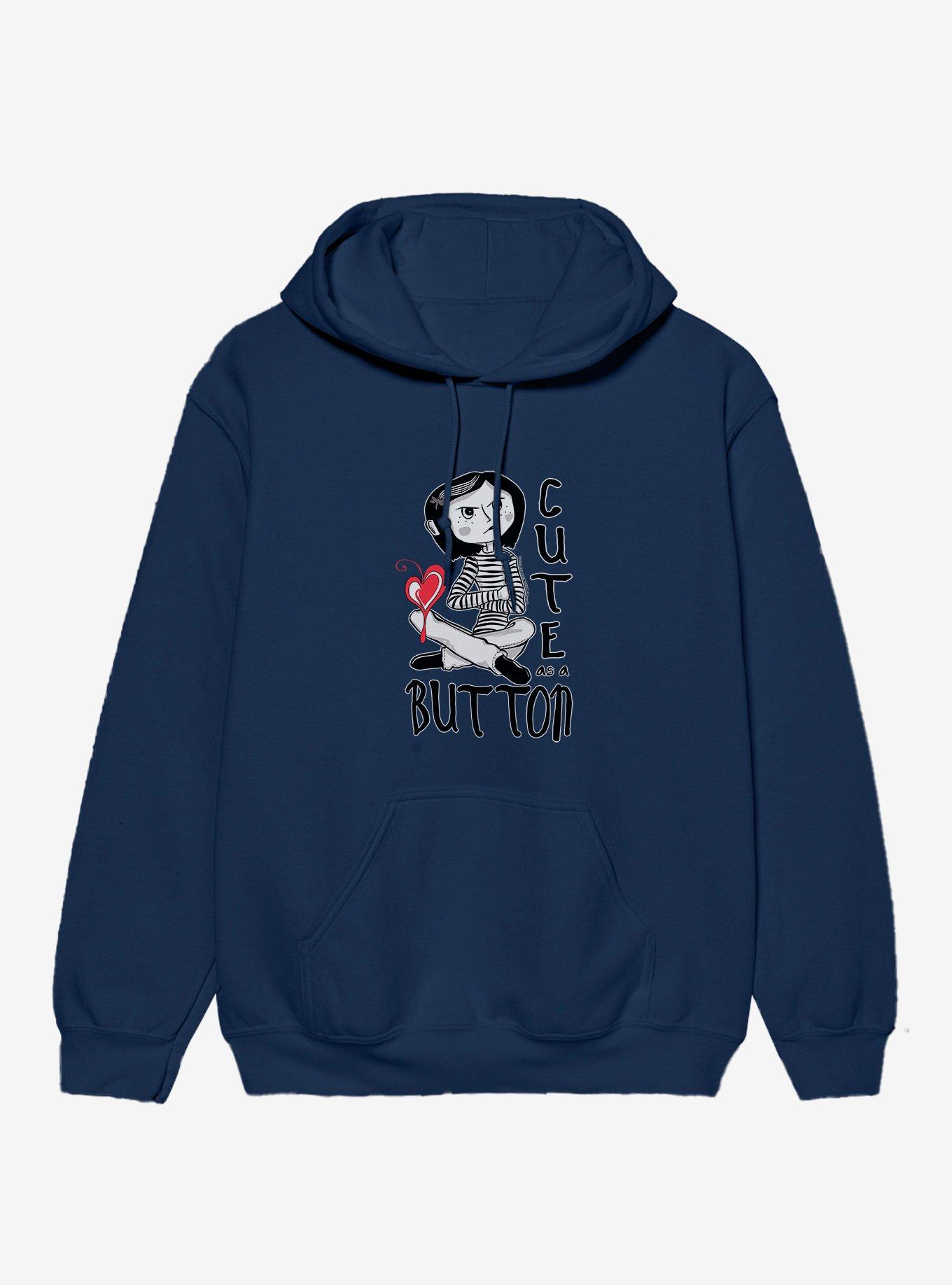 Coraline Cute As A Button Hoodie, , hi-res