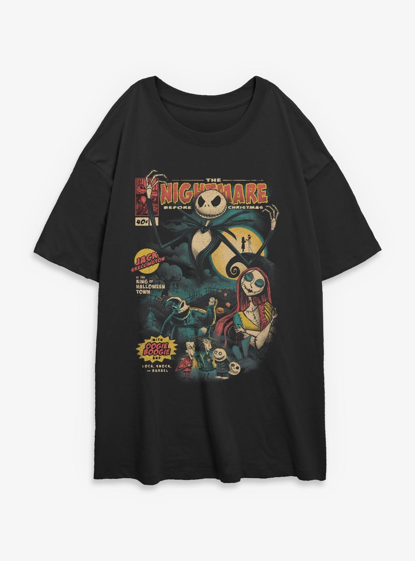Disney The Nightmare Before Christmas Comic Cover Girls Oversized T-Shirt, , hi-res