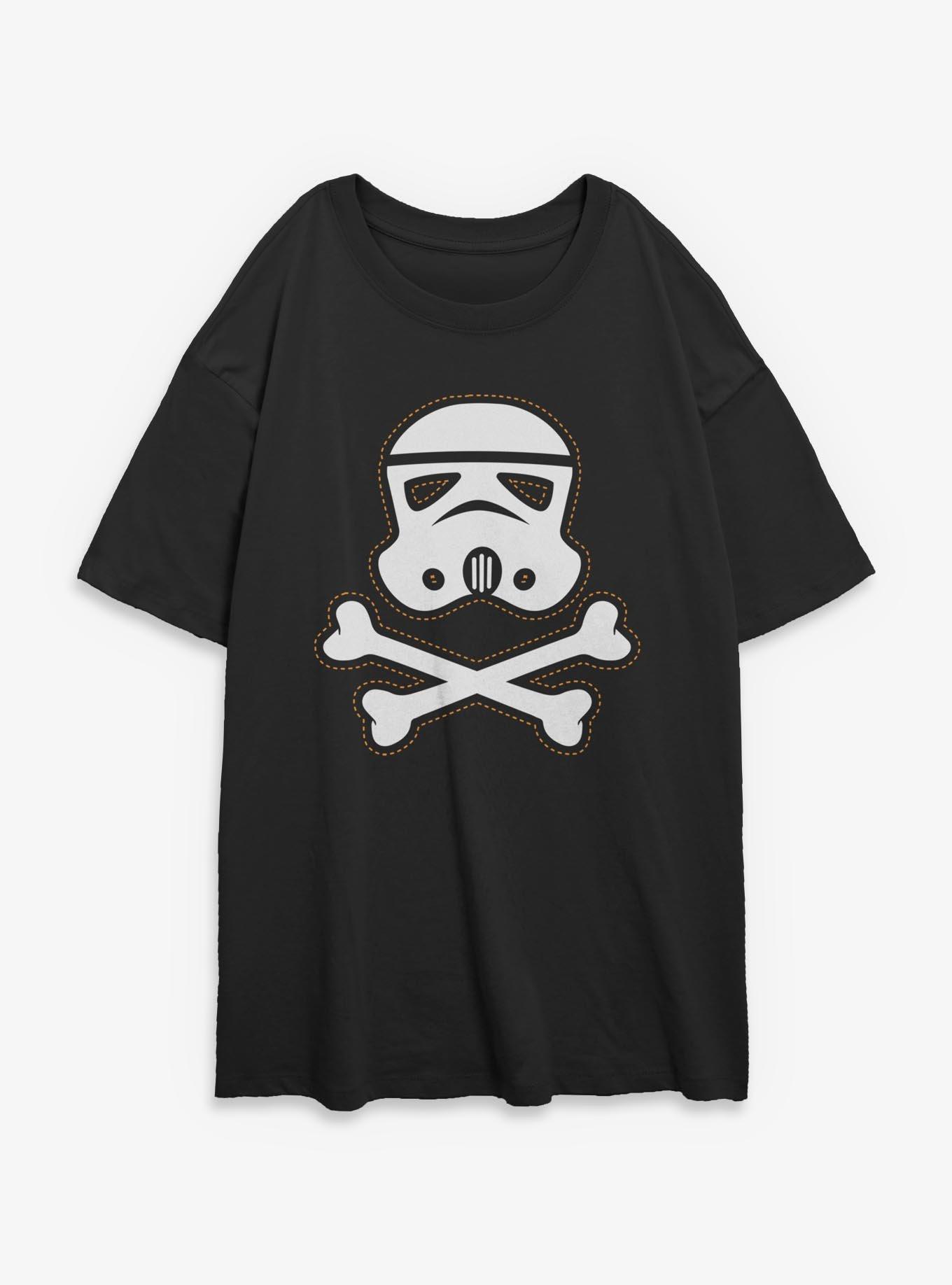Star Wars Trooper Skull Patch Girls Oversized T-Shirt