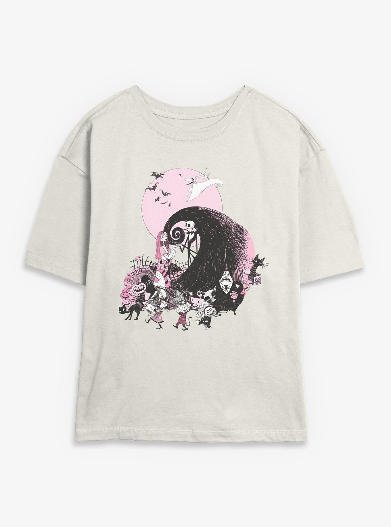 Disney The Nightmare Before Christmas Classic Scene Group Girls Skimmer T-Shirt, , hi-res