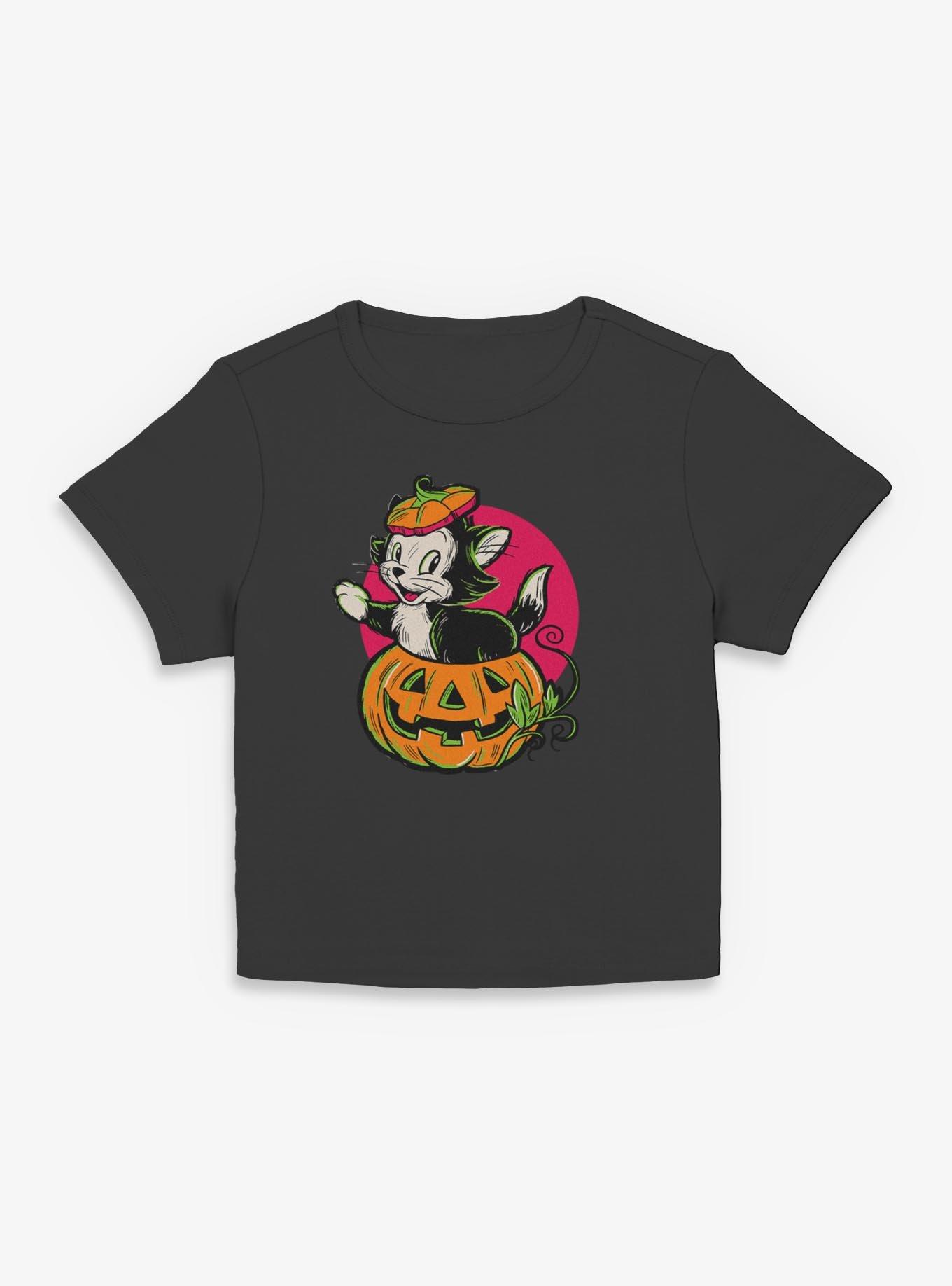 Disney Mickey Mouse Figaro Inside A Pumpkin Girls Baby T-Shirt, , hi-res