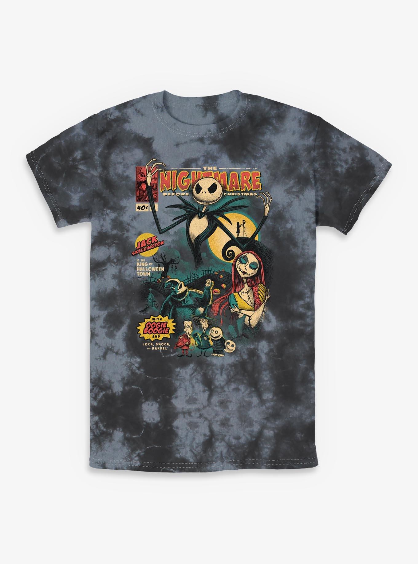 Disney The Nightmare Before Christmas Comic Cover Tie-Dye T-Shirt, , hi-res