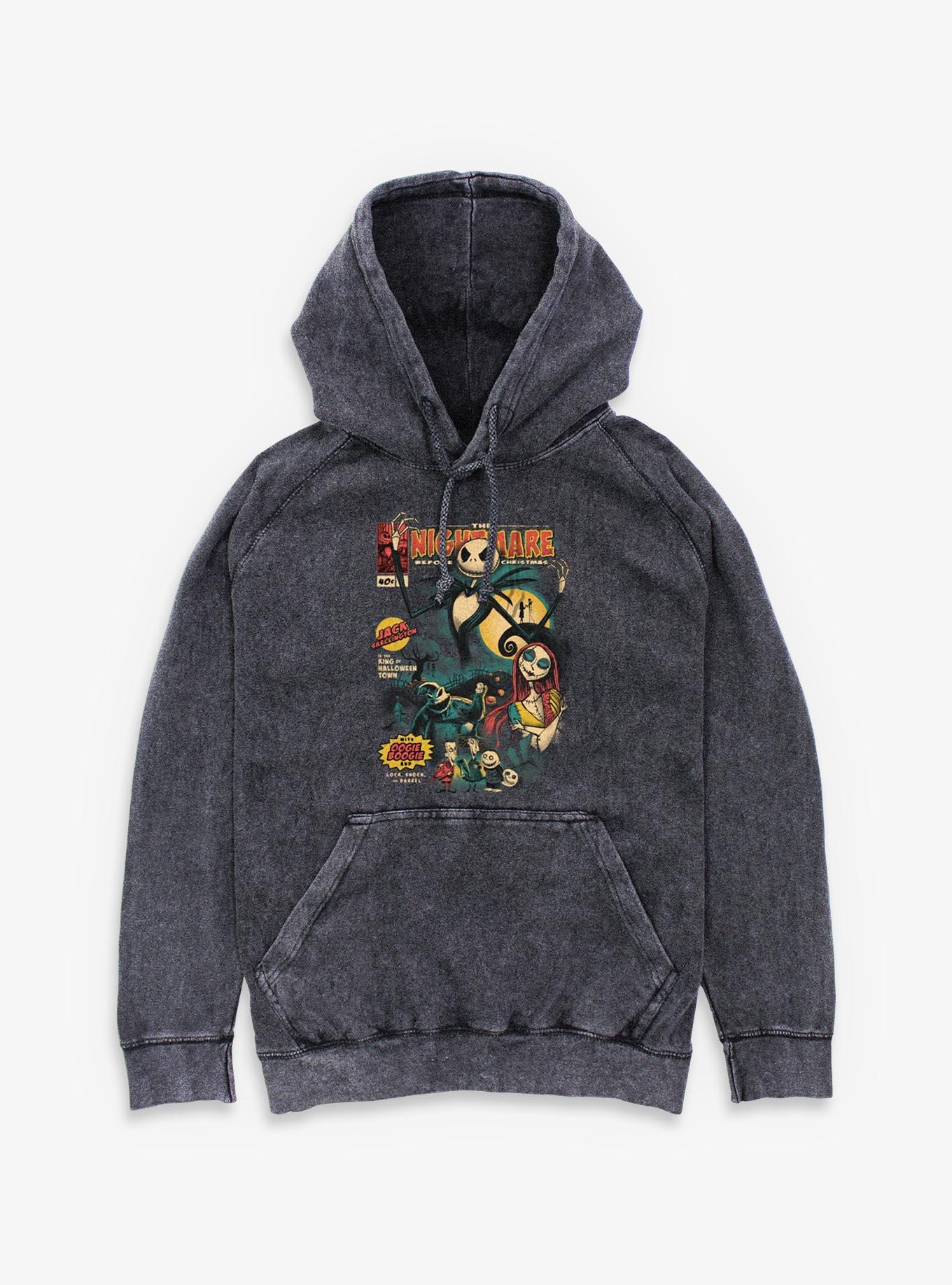 Disney The Nightmare Before Christmas Comic Cover Mineral Wash Hoodie, , hi-res