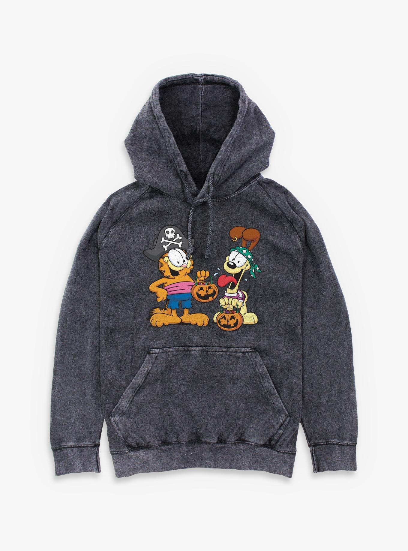 Garfield And Odie Pirate Halloween Costumes Mineral Wash Hoodie, , hi-res