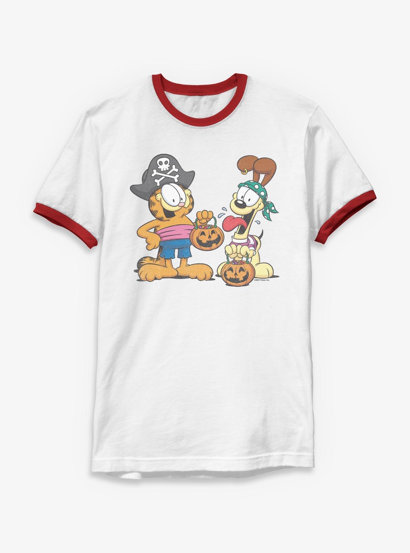 Garfield And Odie Pirate Halloween Costumes Ringer T-Shirt, , hi-res