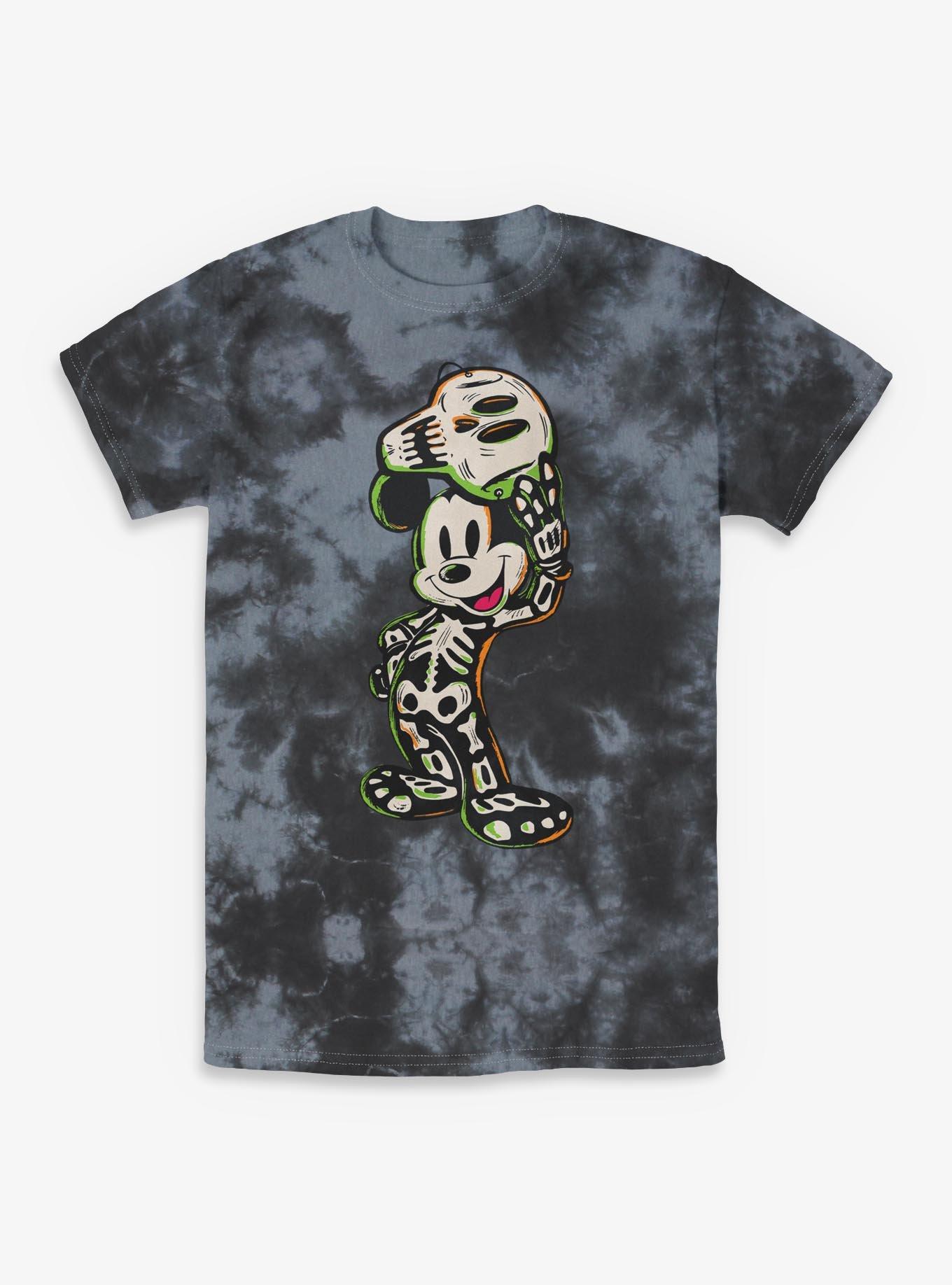 Disney Mickey Mouse Halloween Skeleton Tie-Dye T-Shirt, , hi-res