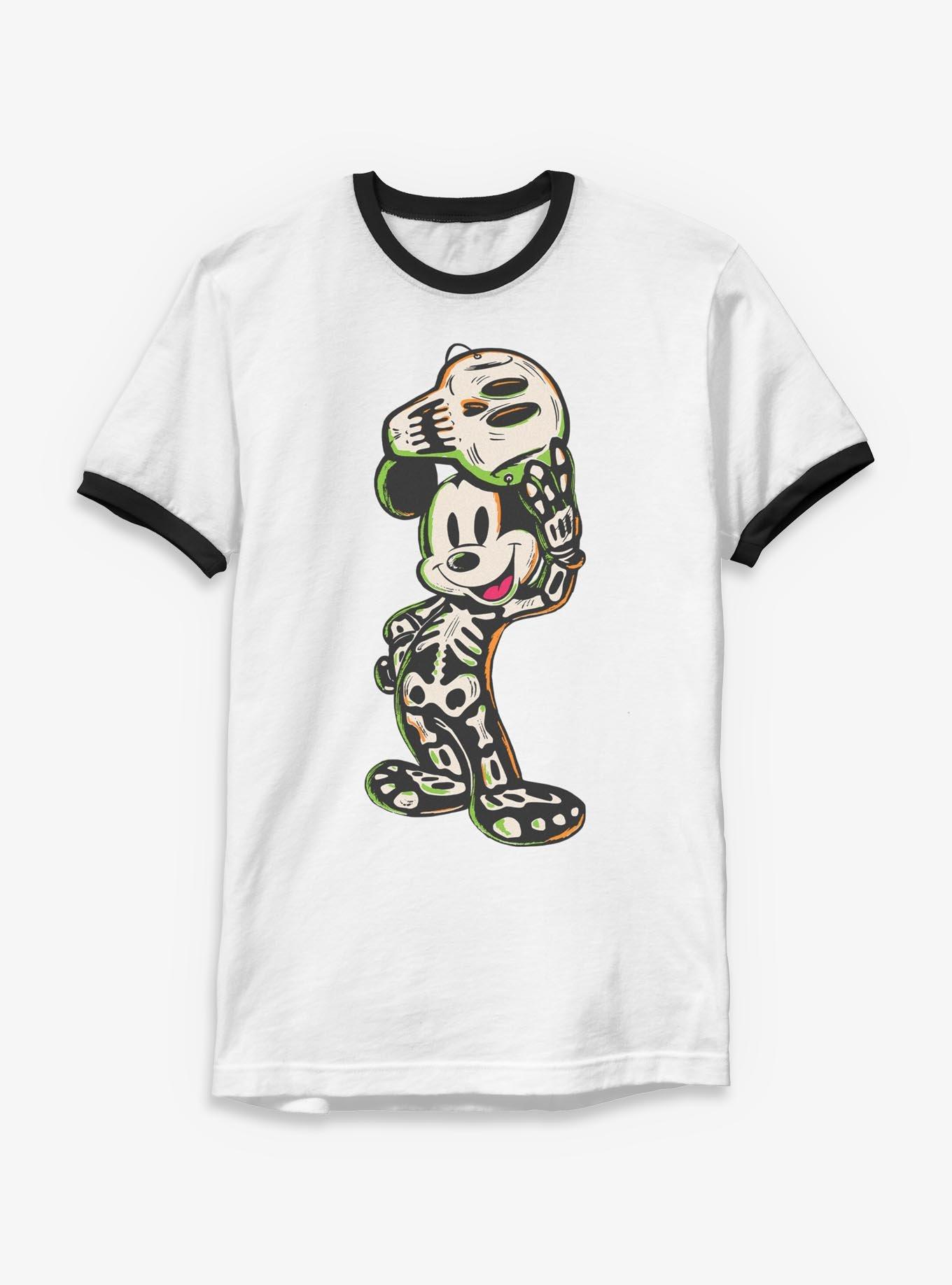 Disney Mickey Mouse Halloween Skeleton Ringer T-Shirt, , hi-res