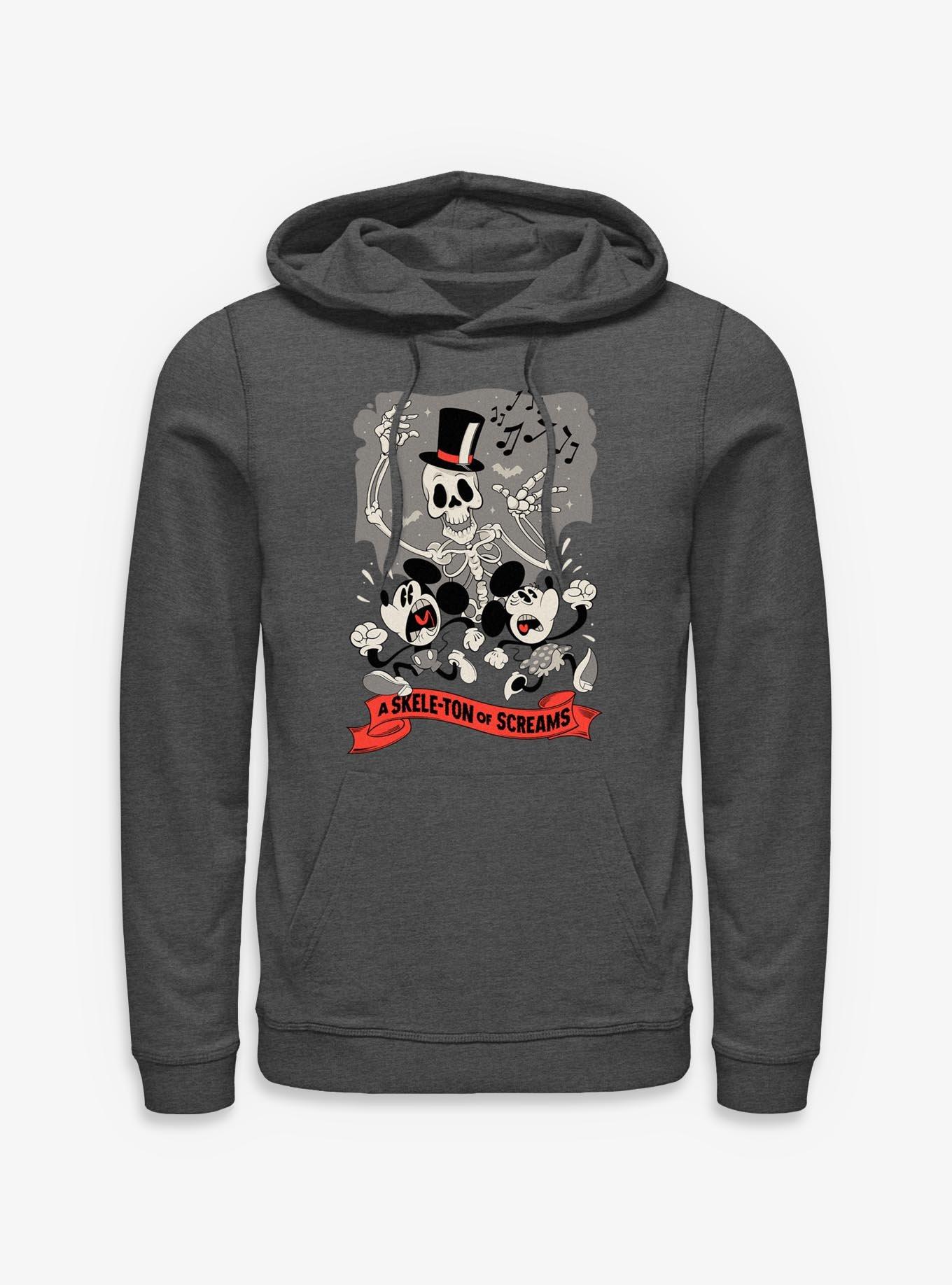 Disney Mickey Mouse & Minne Mouse A Skele-Ton of Screams Hoodie, , hi-res