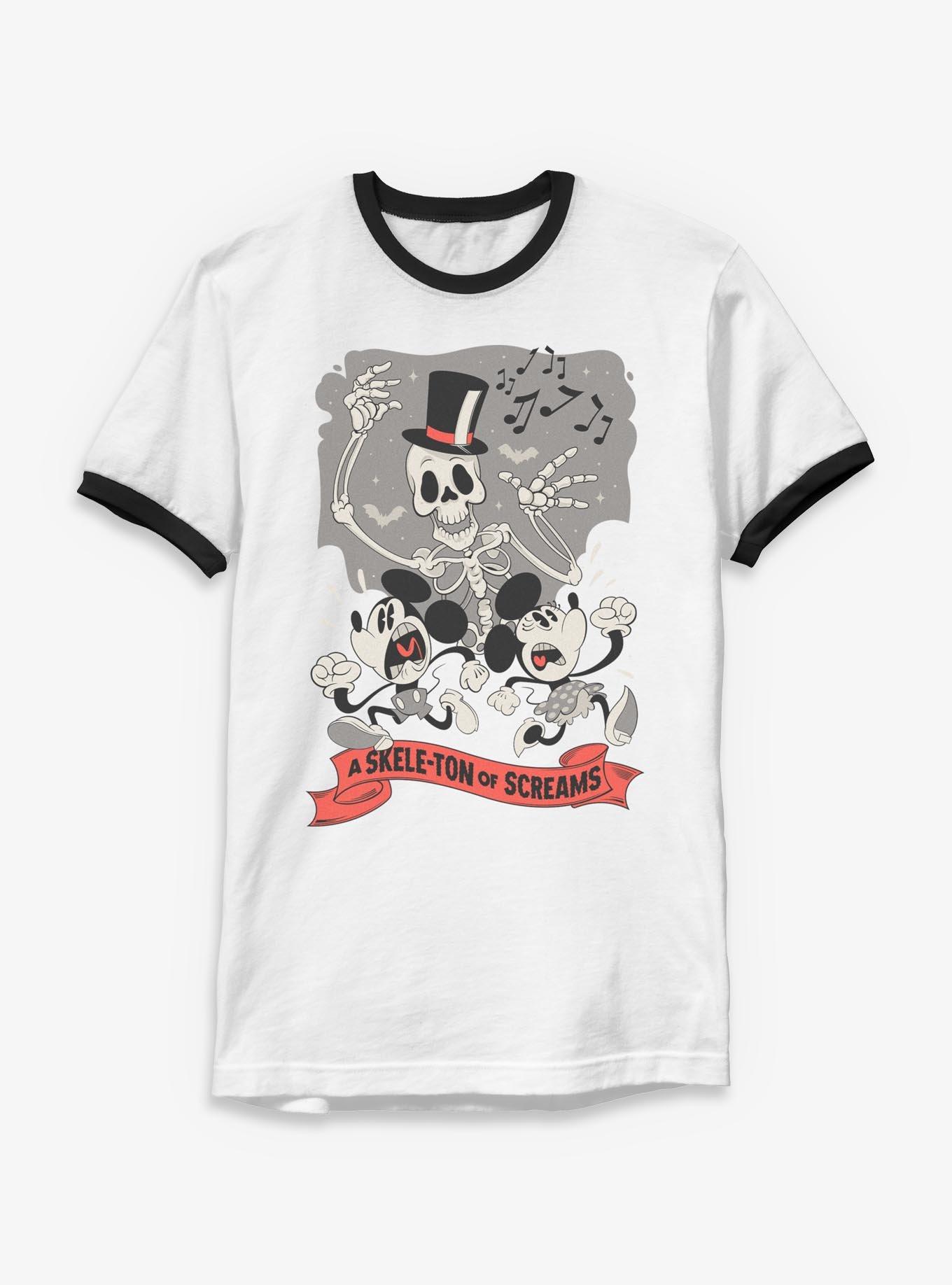 Disney Mickey Mouse & Minne Mouse A Skele-Ton of Screams Ringer T-Shirt, , hi-res