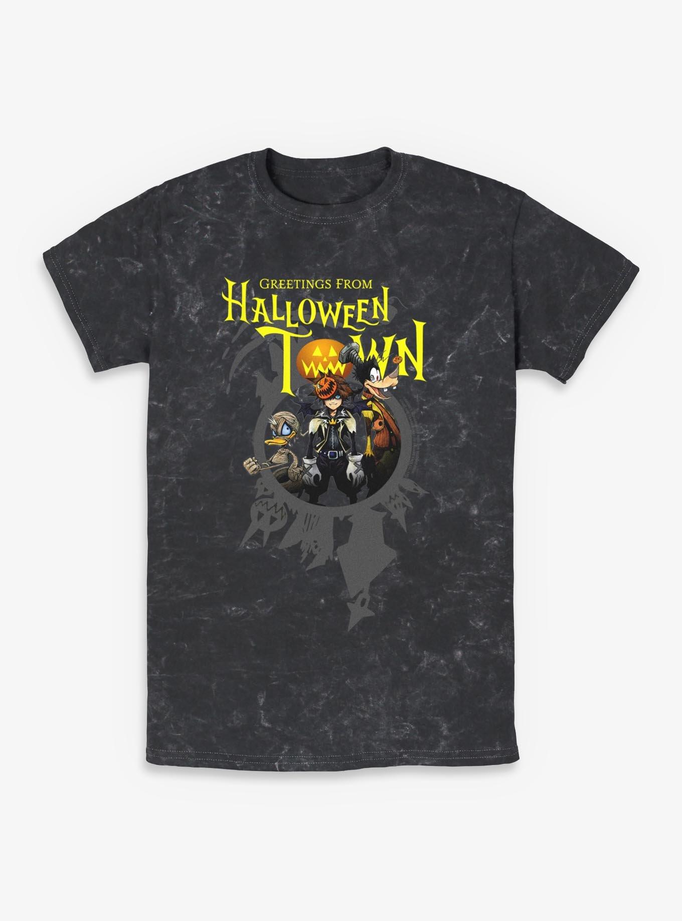 Disney Kingdom Hearts Greetings From Halloween Town Mineral Wash T-Shirt, , hi-res