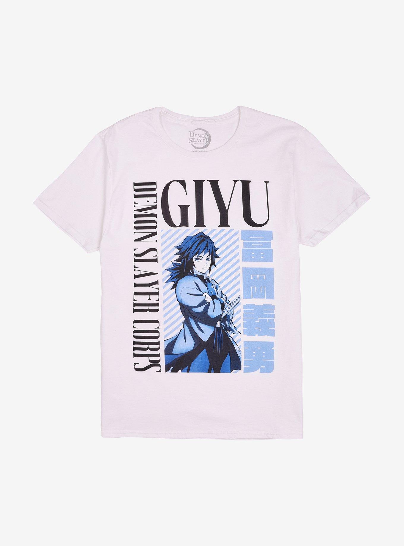 Demon Slayer: Kimetsu No Yaiba Giyu Tonal Blue T-Shirt, , hi-res