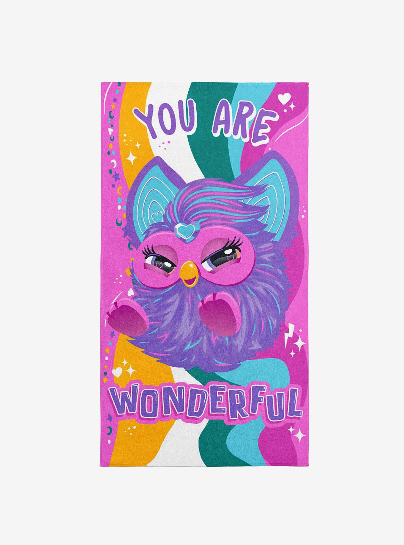 Furby You Are Wonderful Microfiber Beach Towel, , hi-res