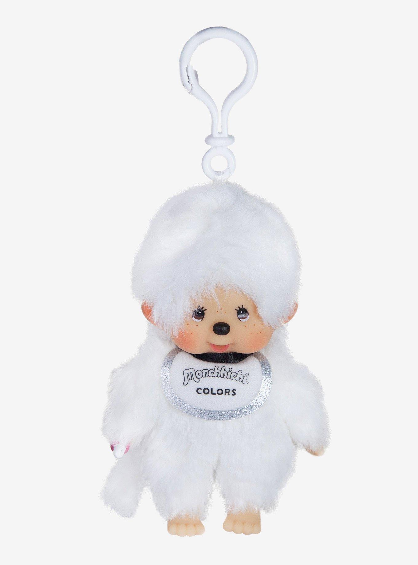 Monchhichi Colors White Plush Bag Clip