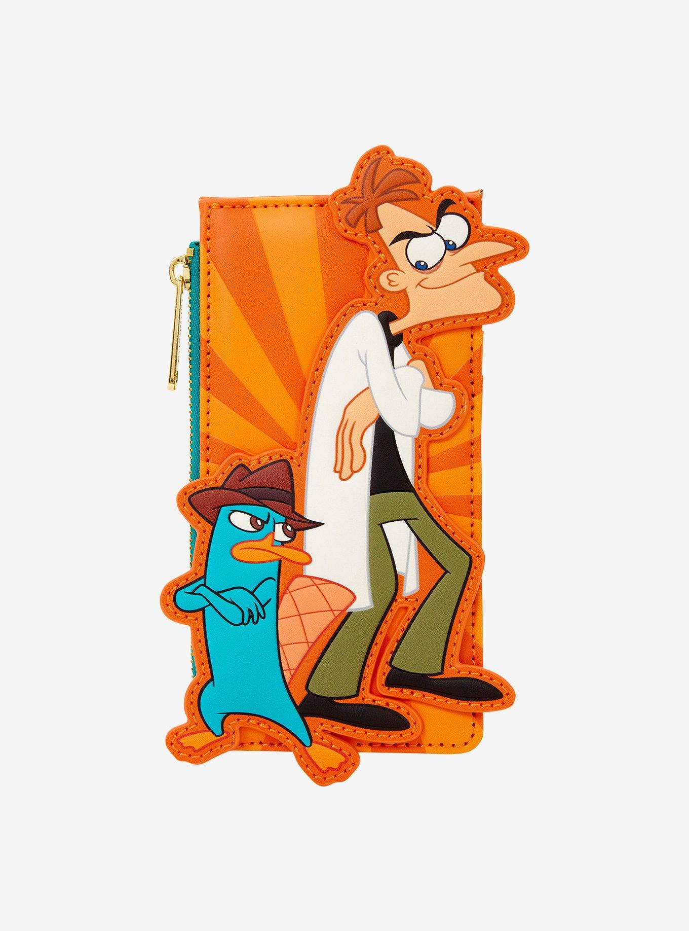 Loungefly Disney Phineas & Ferb Perry the Platypus & Dr. Doofenshmirtz Cardholder, , hi-res