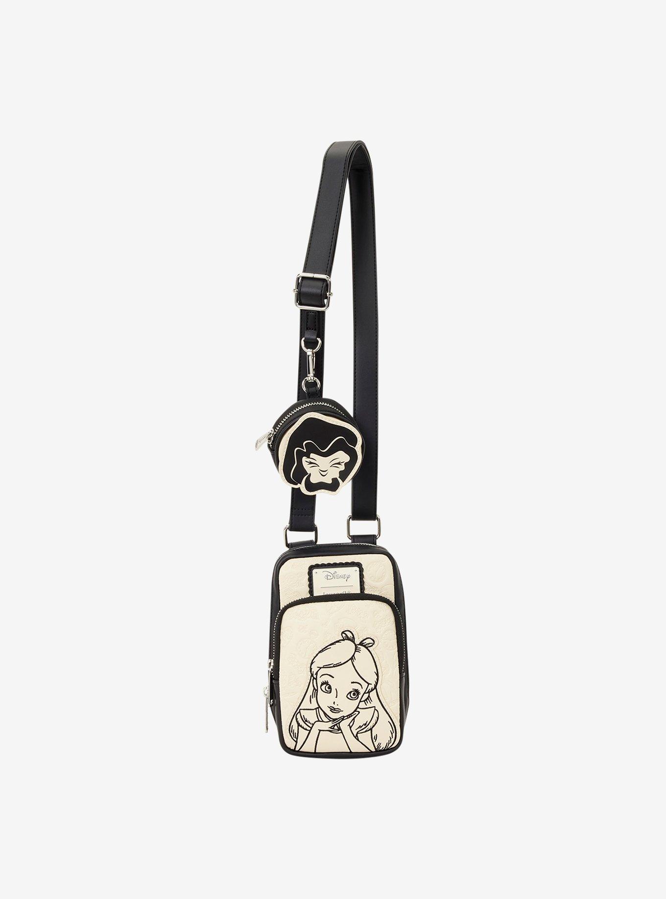 Loungefly Disney Alice in Wonderland Tonal Crossbody Sling Bag with Coin Purse, , hi-res