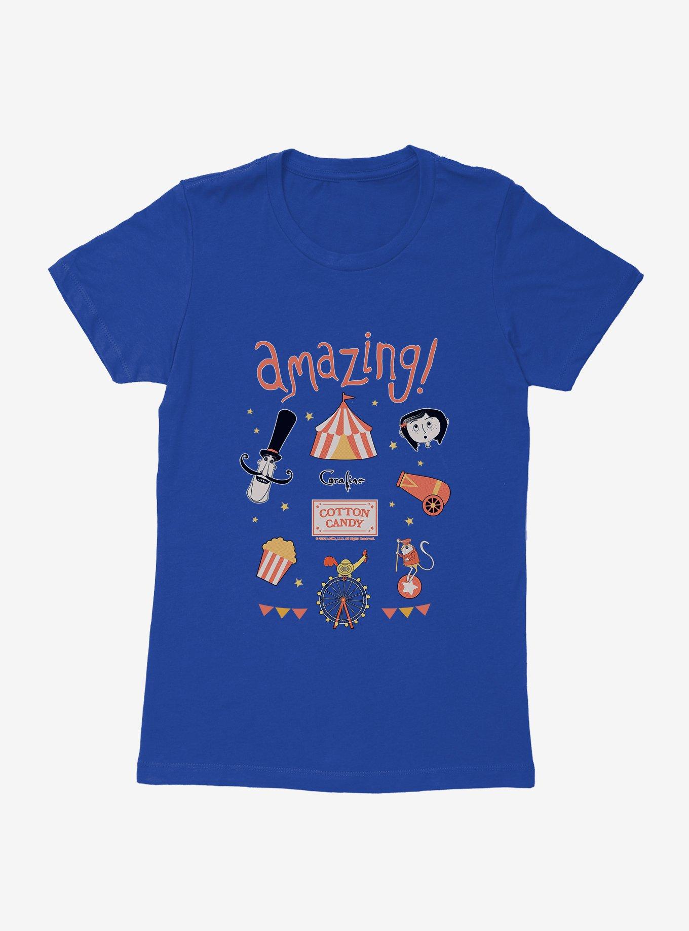 Coraline Cotton Candy Womens T-Shirt, ROYAL, hi-res view 1