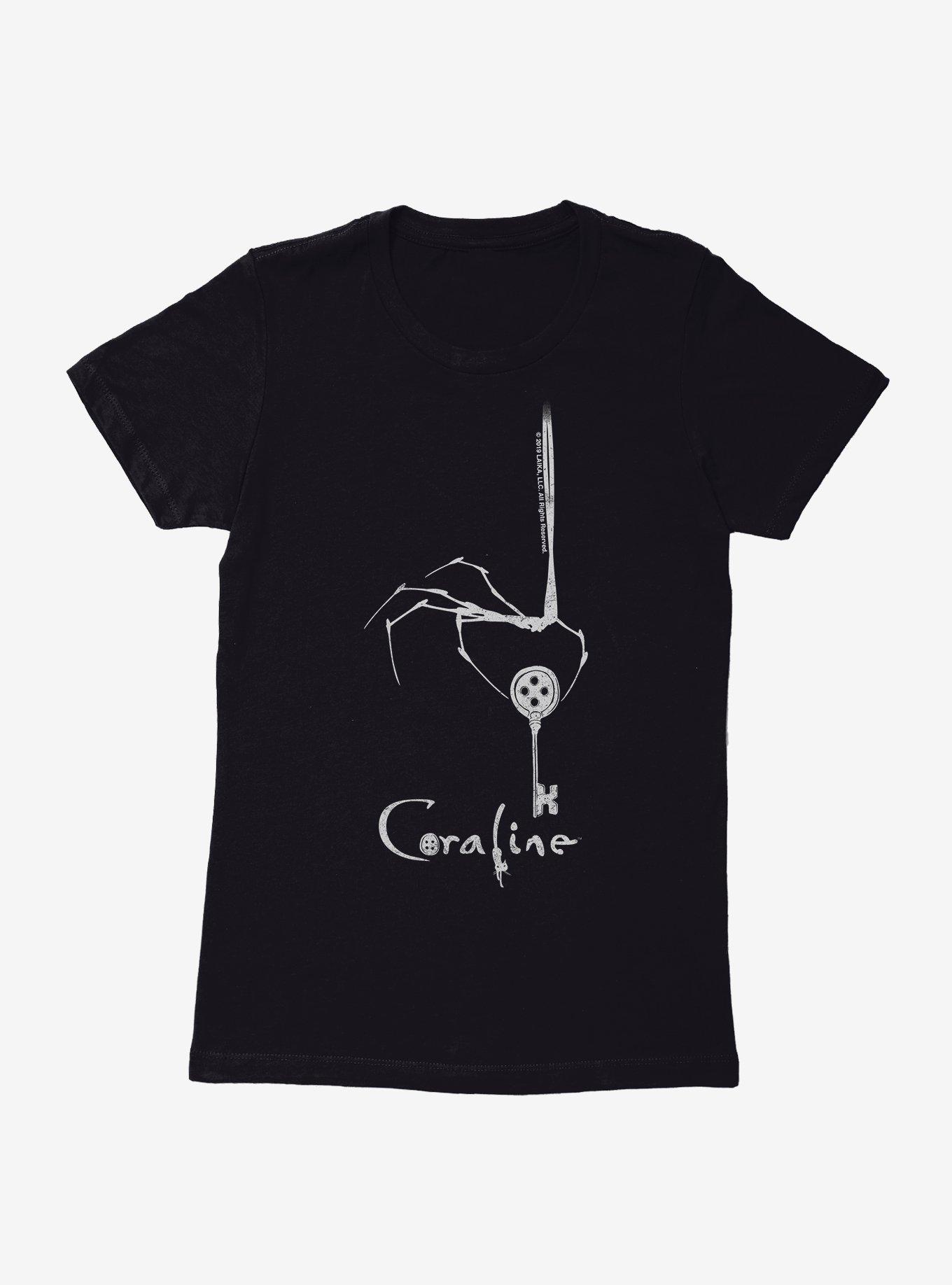 Coraline Skeleton Key Womens T-Shirt, BLACK, hi-res view 1