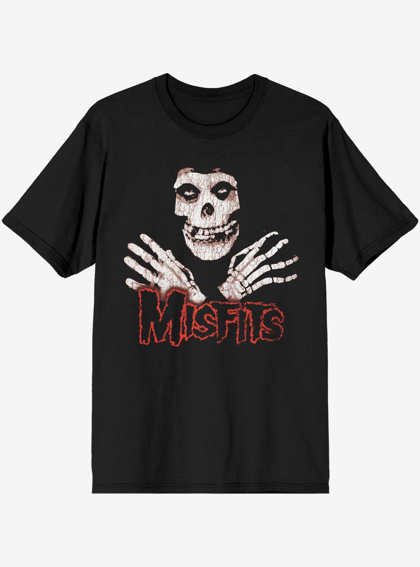 Misfits Fiend Skull Hands T-Shirt, , hi-res