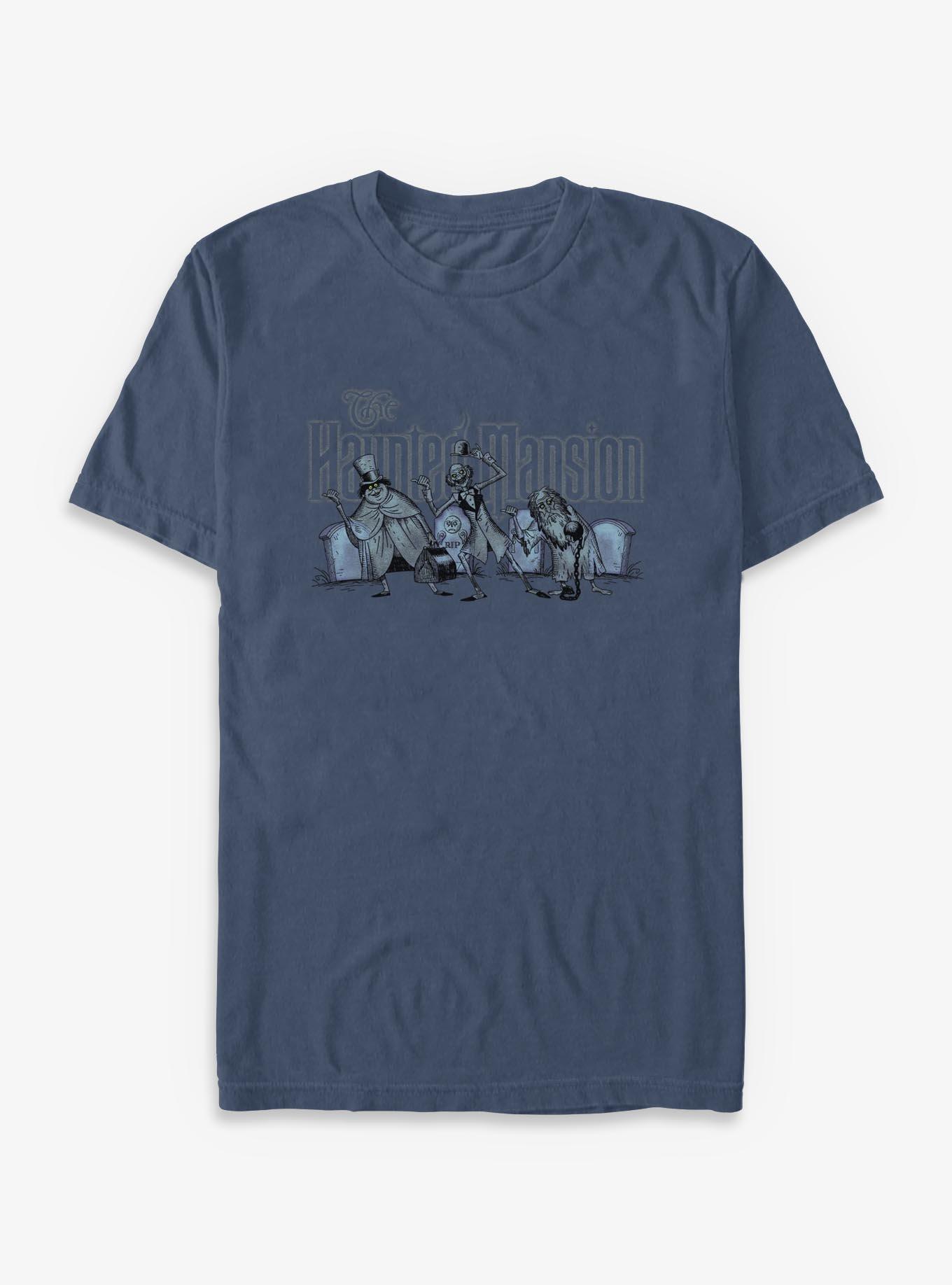 Disney The Haunted Mansion Spooky Hitchhiking Ghost Garment Dye T-Shirt, , hi-res