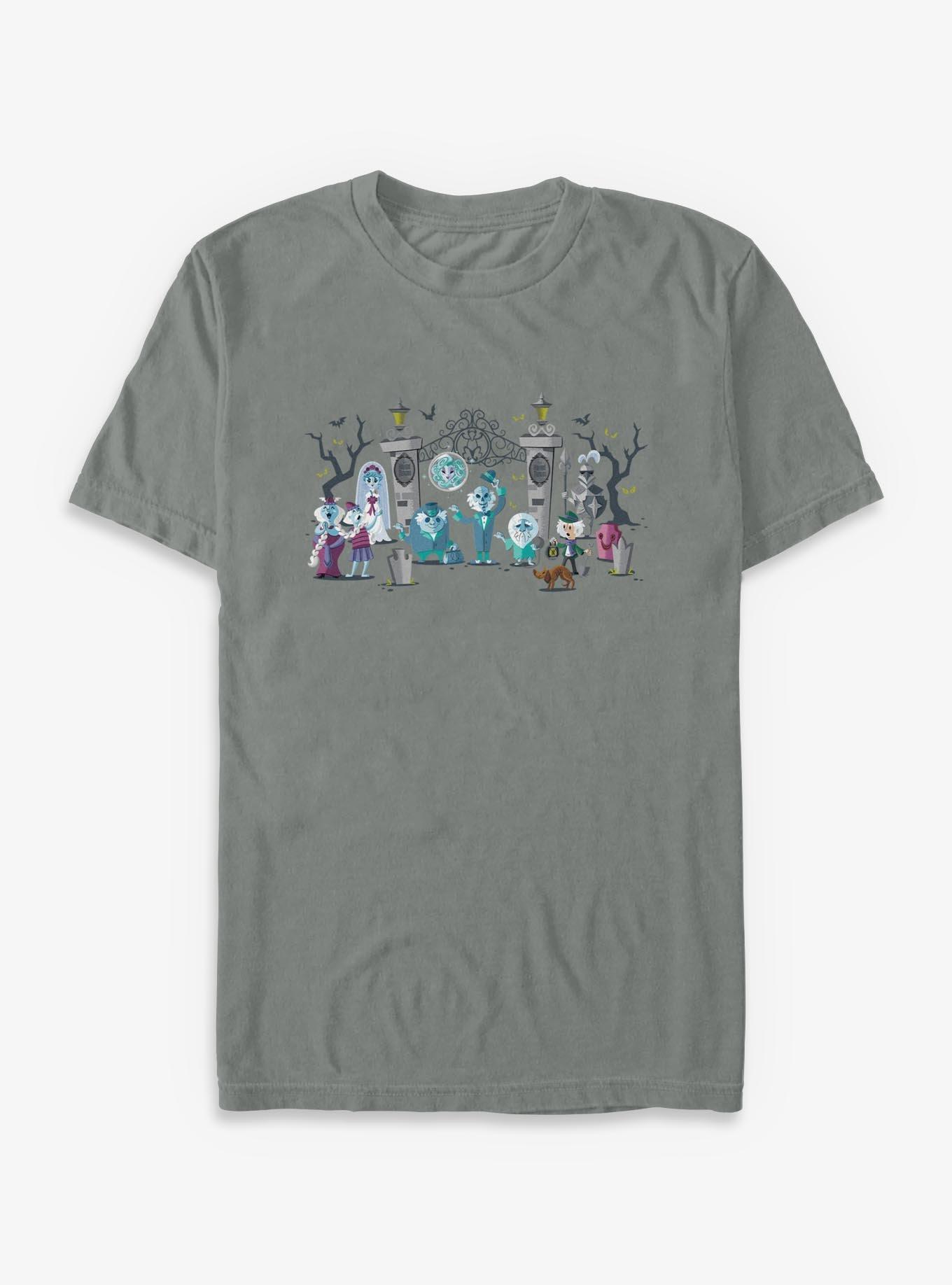 Disney The Haunted Mansion Characters Entrance Mansion Garment Dye T-Shirt, , hi-res