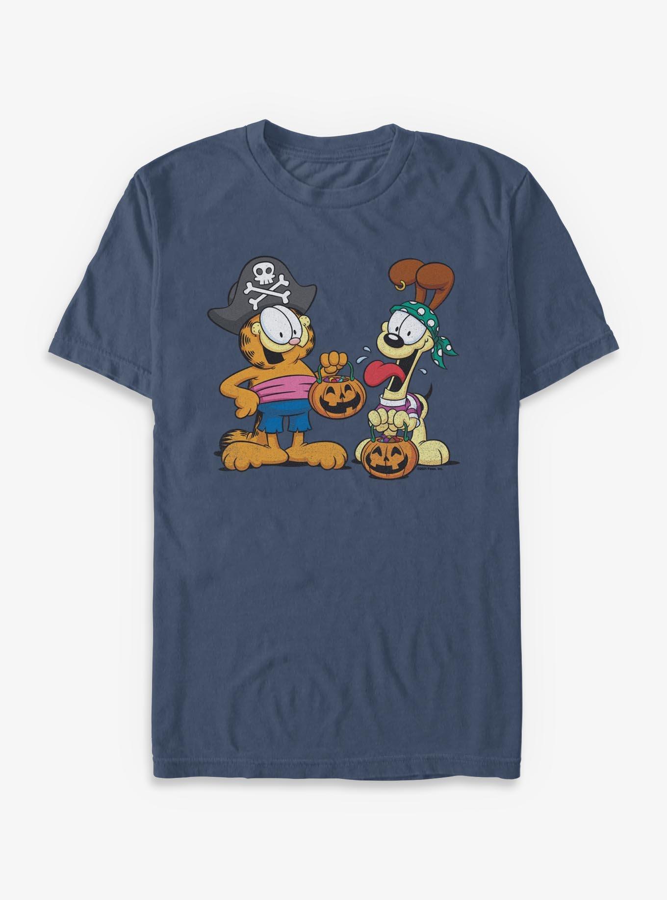 Garfield And Odie Pirate Halloween Costumes Garment Dye T-Shirt, , hi-res