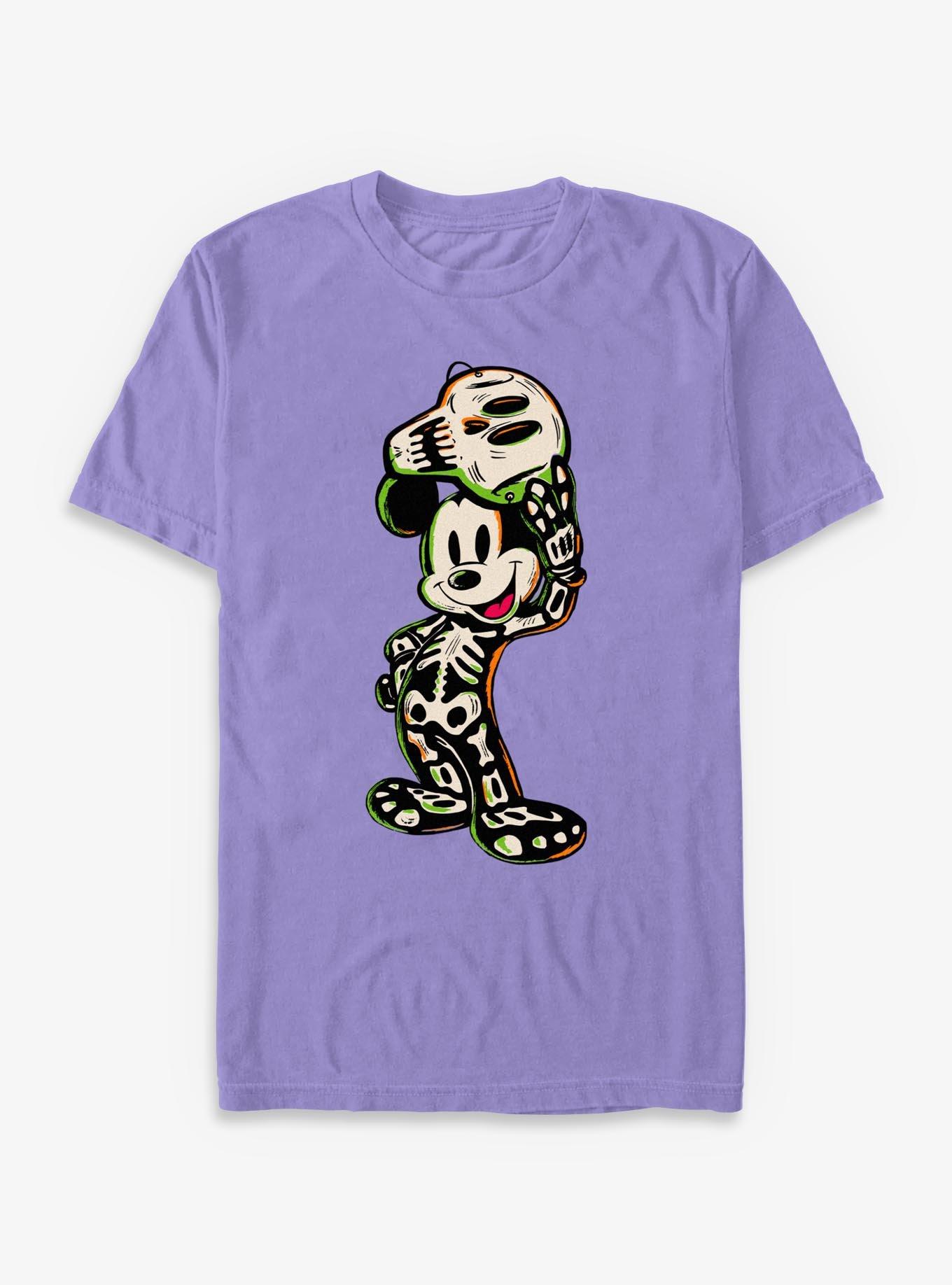Disney Mickey Mouse Halloween Skeleton Garment Dye T-Shirt, , hi-res