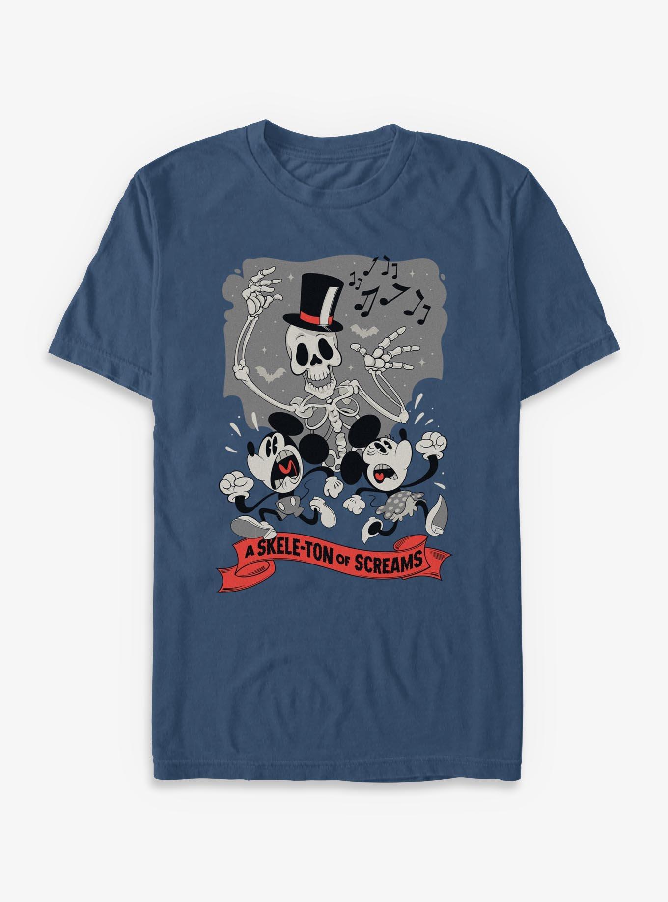 Disney Mickey Mouse & Minne Mouse A Skele-Ton of Screams Garment Dye T-Shirt, , hi-res
