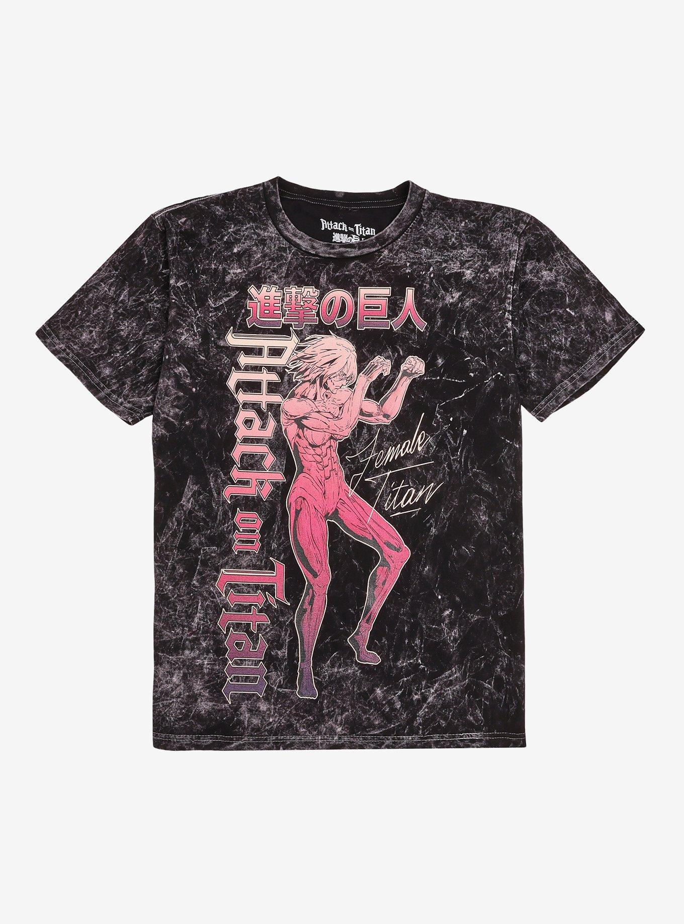 Attack On Titan Female Titan Dark Wash T-Shirt, , hi-res