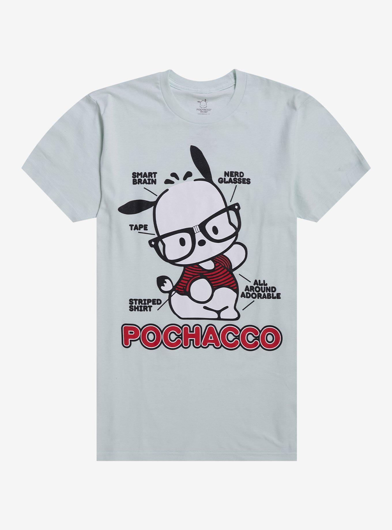 Pochacco Nerd Glasses T-Shirt, , hi-res