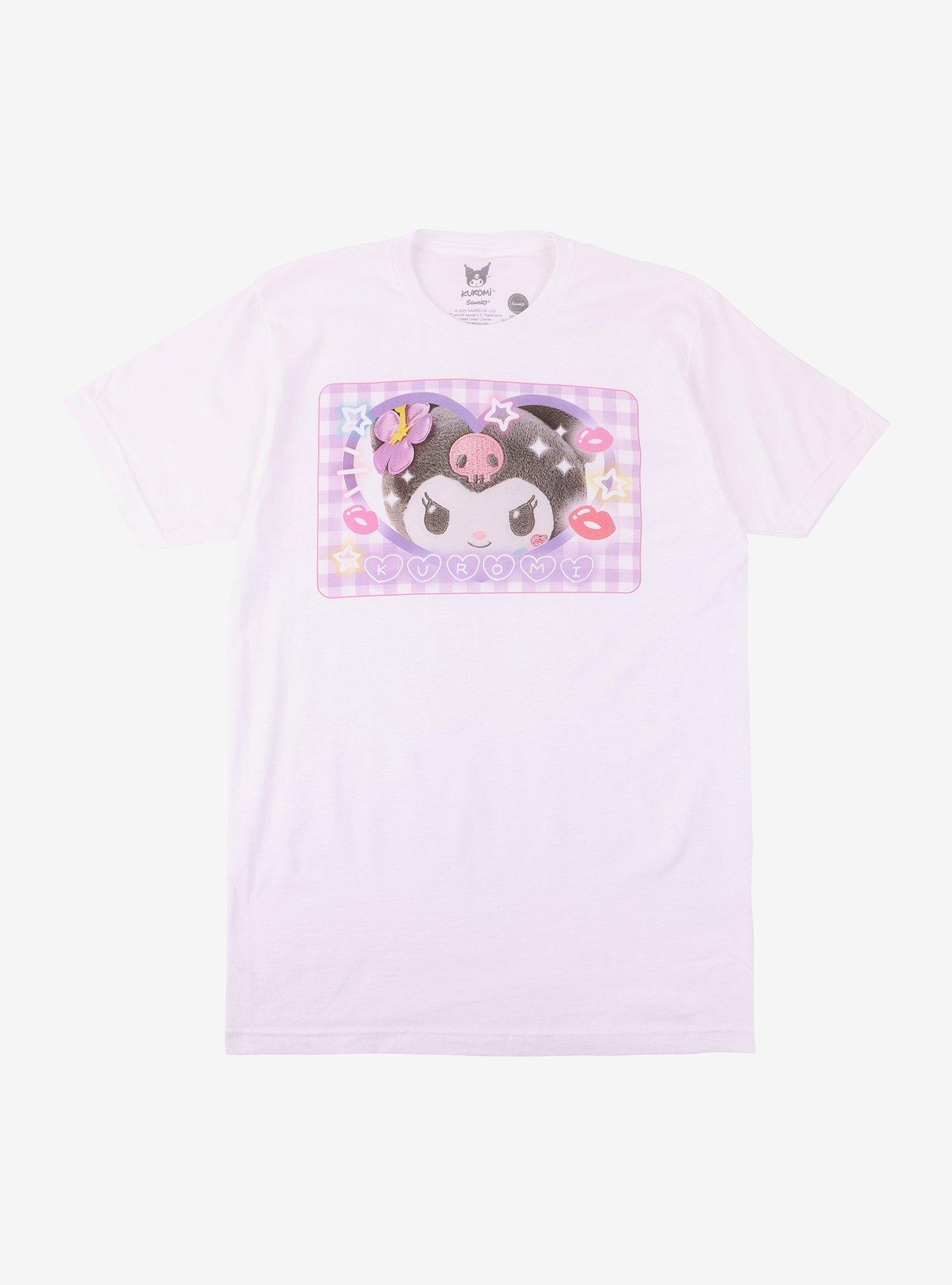 Kuromi Kawaii Kogyaru Panel T-Shirt, , hi-res