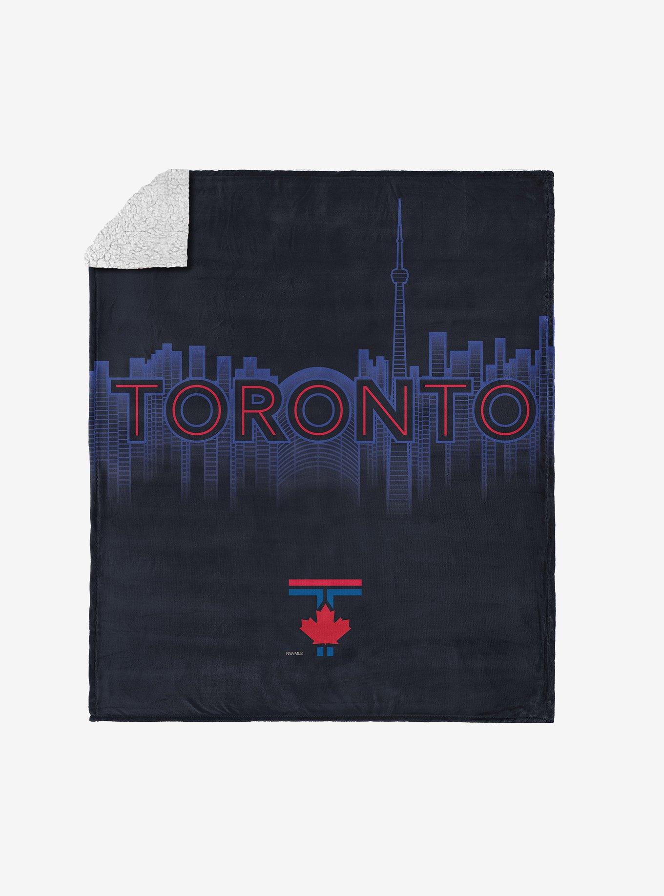 MLB Toronto Blue Jays City Connect Silk Touch Sherpa Throw Blanket, , hi-res