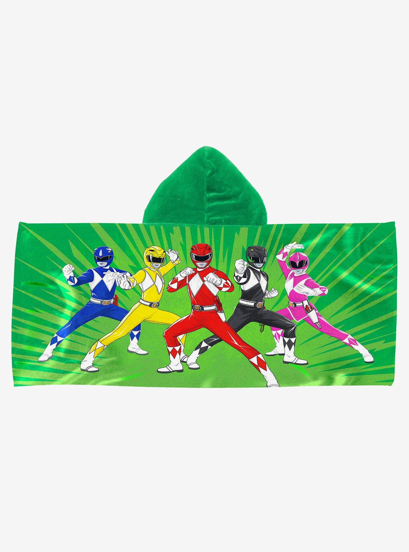 Mighty Morphin Power Rangers Power Burst Youth Hooded Towel