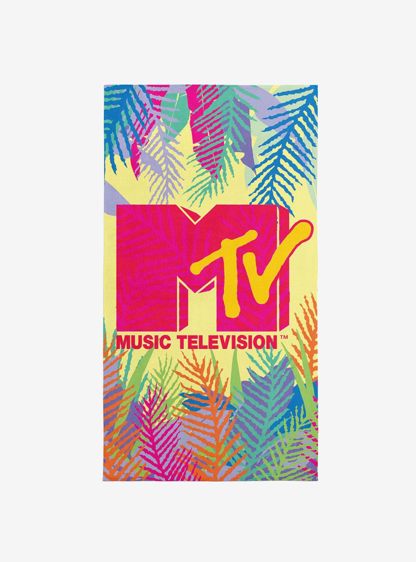 MTV Vibrant Logo Microfiber Beach Towel, , hi-res