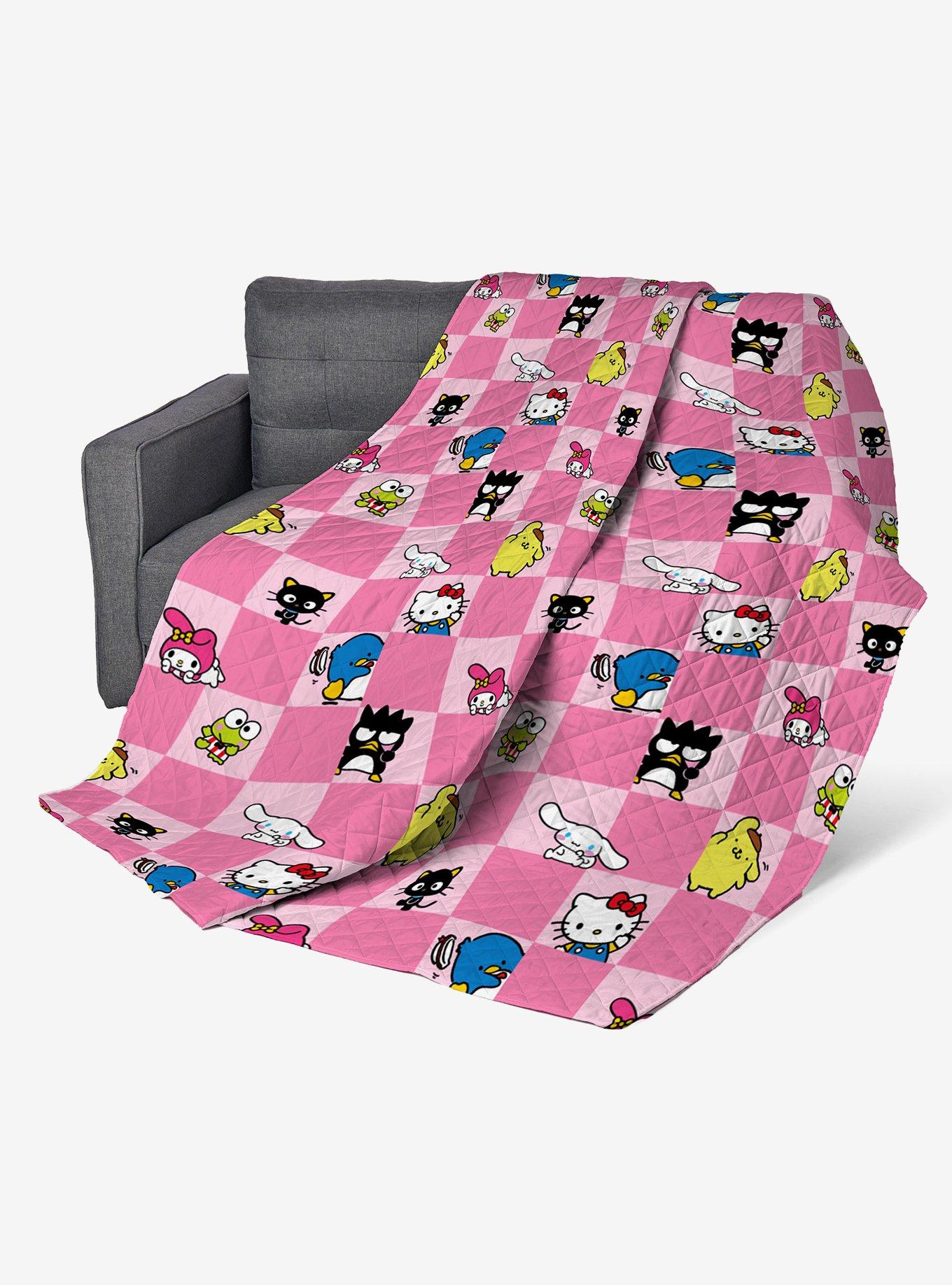 Hello Kitty & Friends Check Quilted Throw Blanket, , hi-res