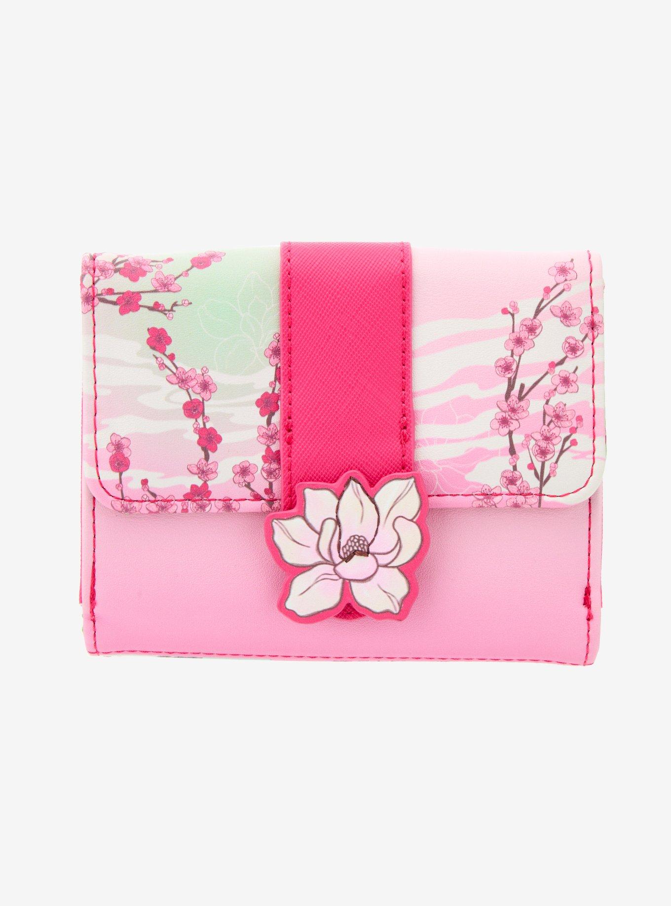 Loungefly Disney Mulan Cherry Blossom Illustrated Wallet- BoxLunch Exclusive, , hi-res