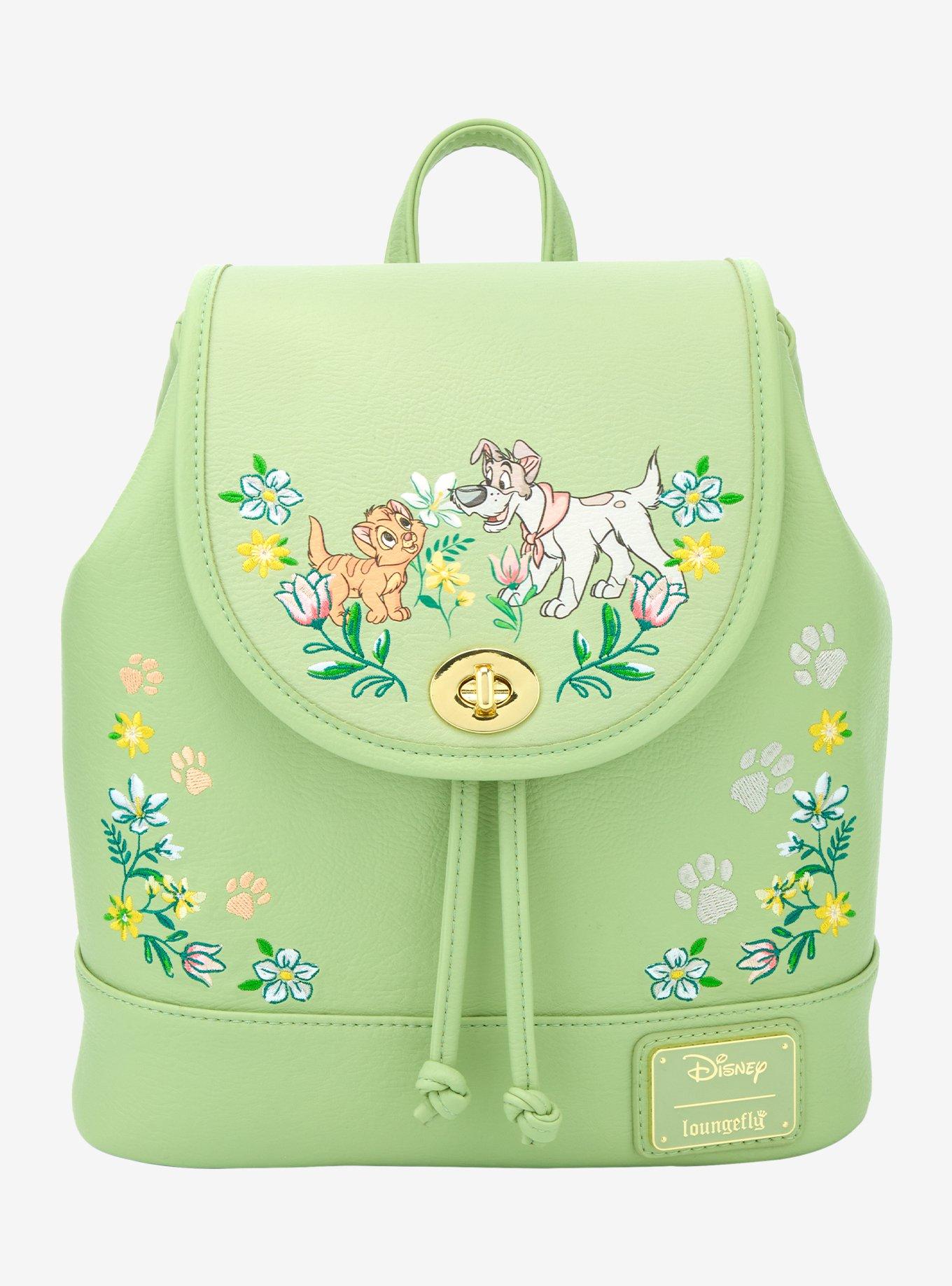 Loungefly Disney Oliver & Company Floral Drawstring Mini Backpack - BoxLunch Exclusive, , hi-res