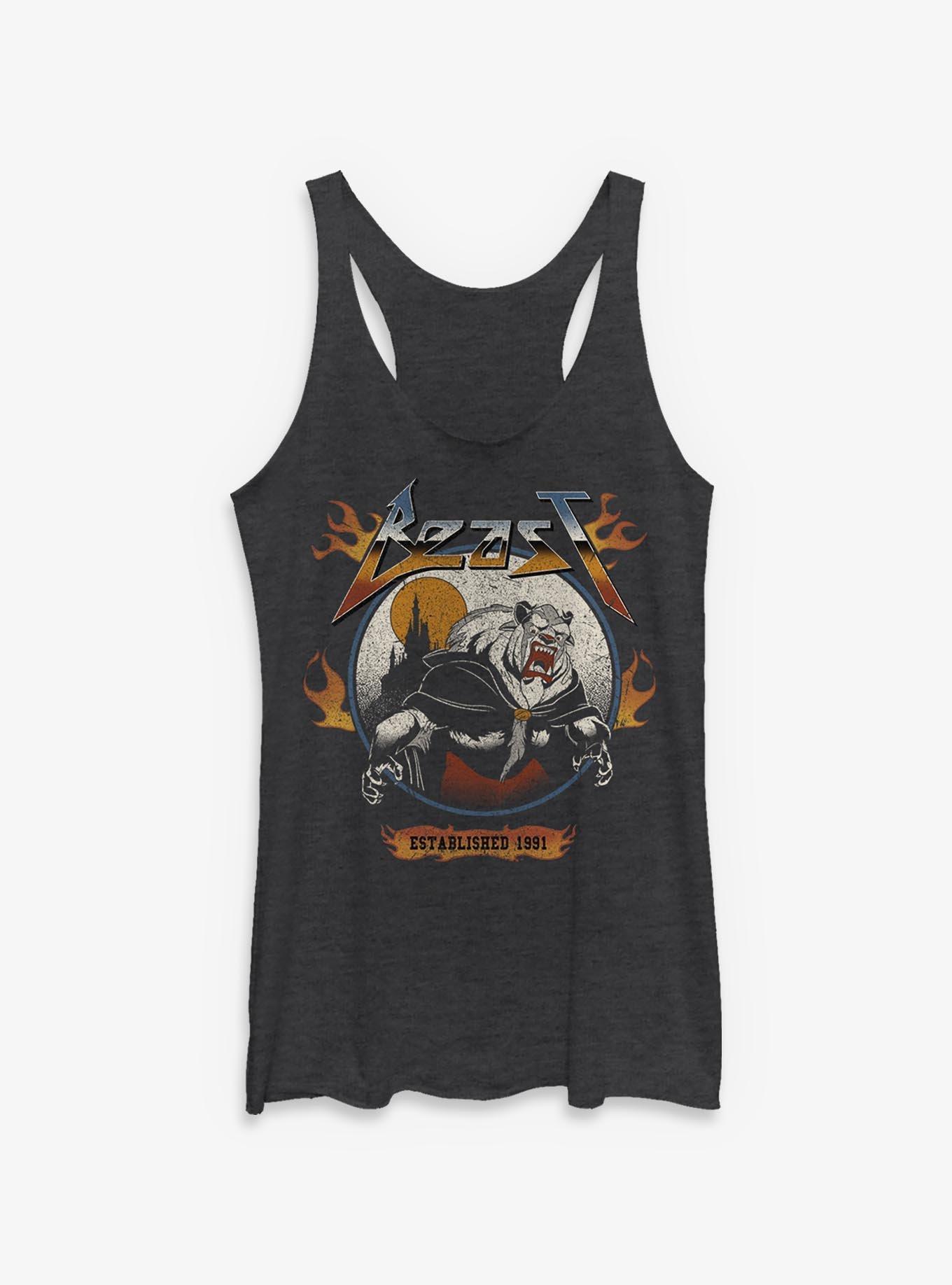 Disney Beauty and the Beast Metal Beast Established 1991 Girls Tank, BLK HTR, hi-res