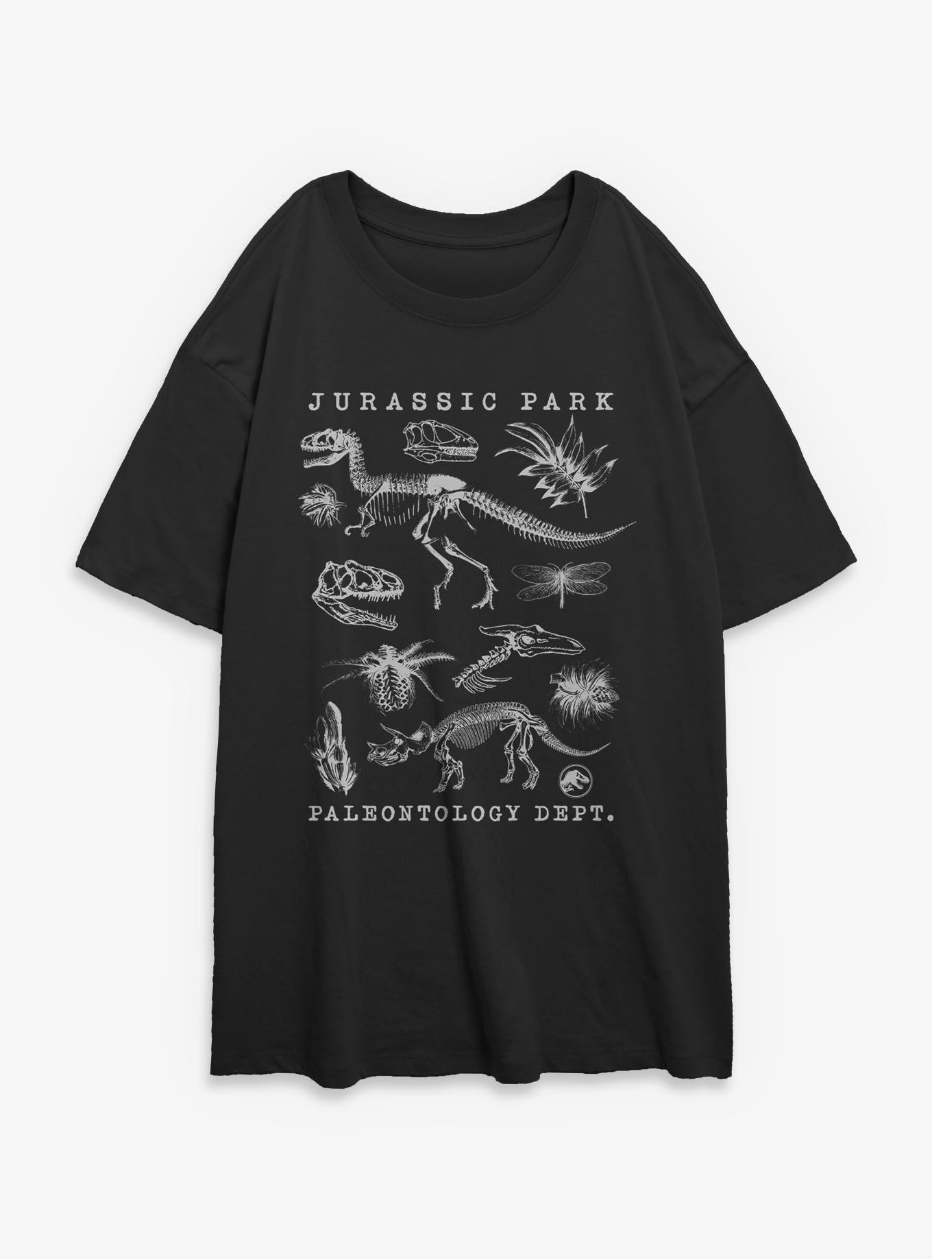 Jurassic Park Flora & Fauna Girls Oversized T-Shirt, BLACK, hi-res